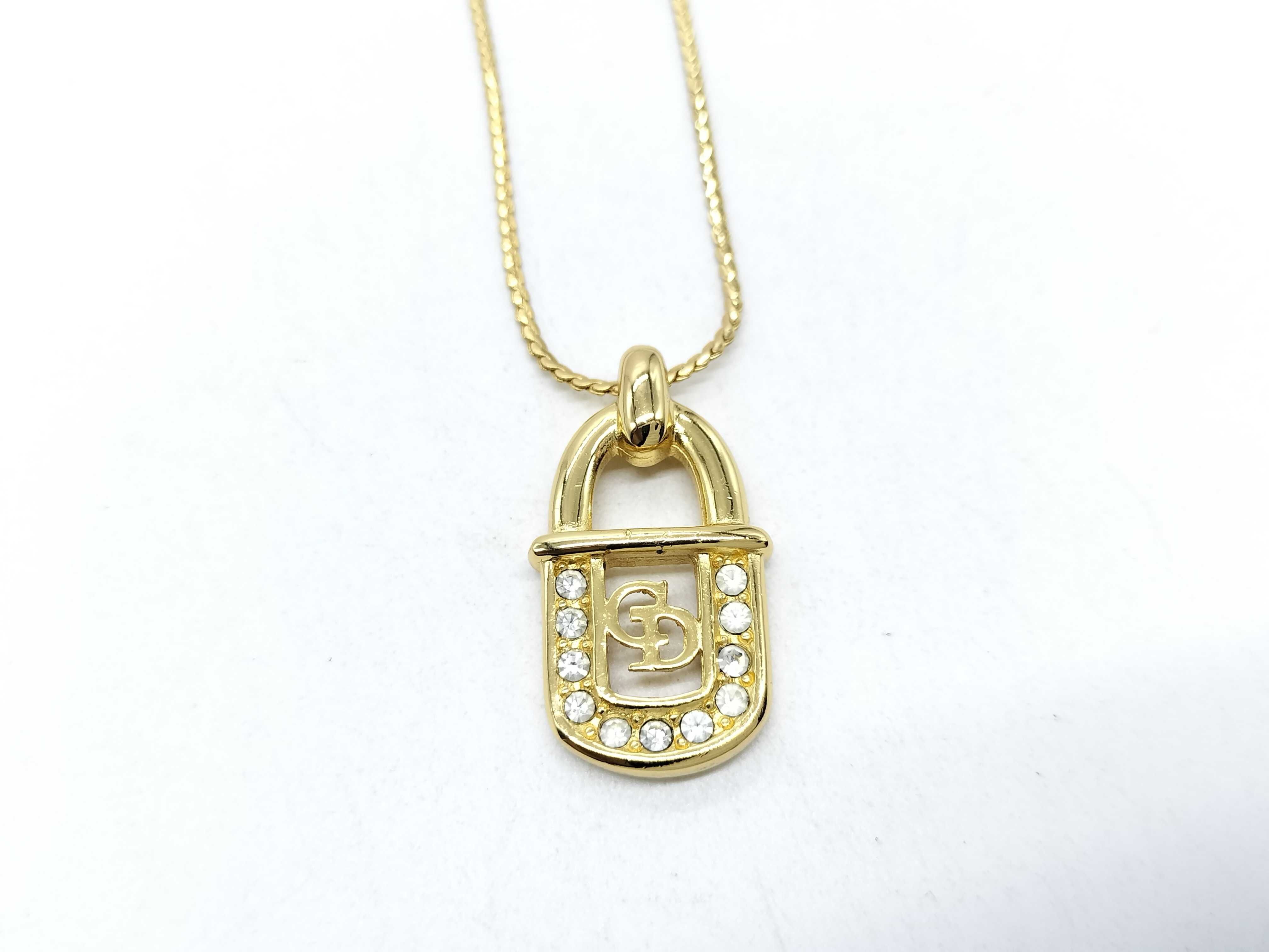 GD Logo Rhinestone Necklace