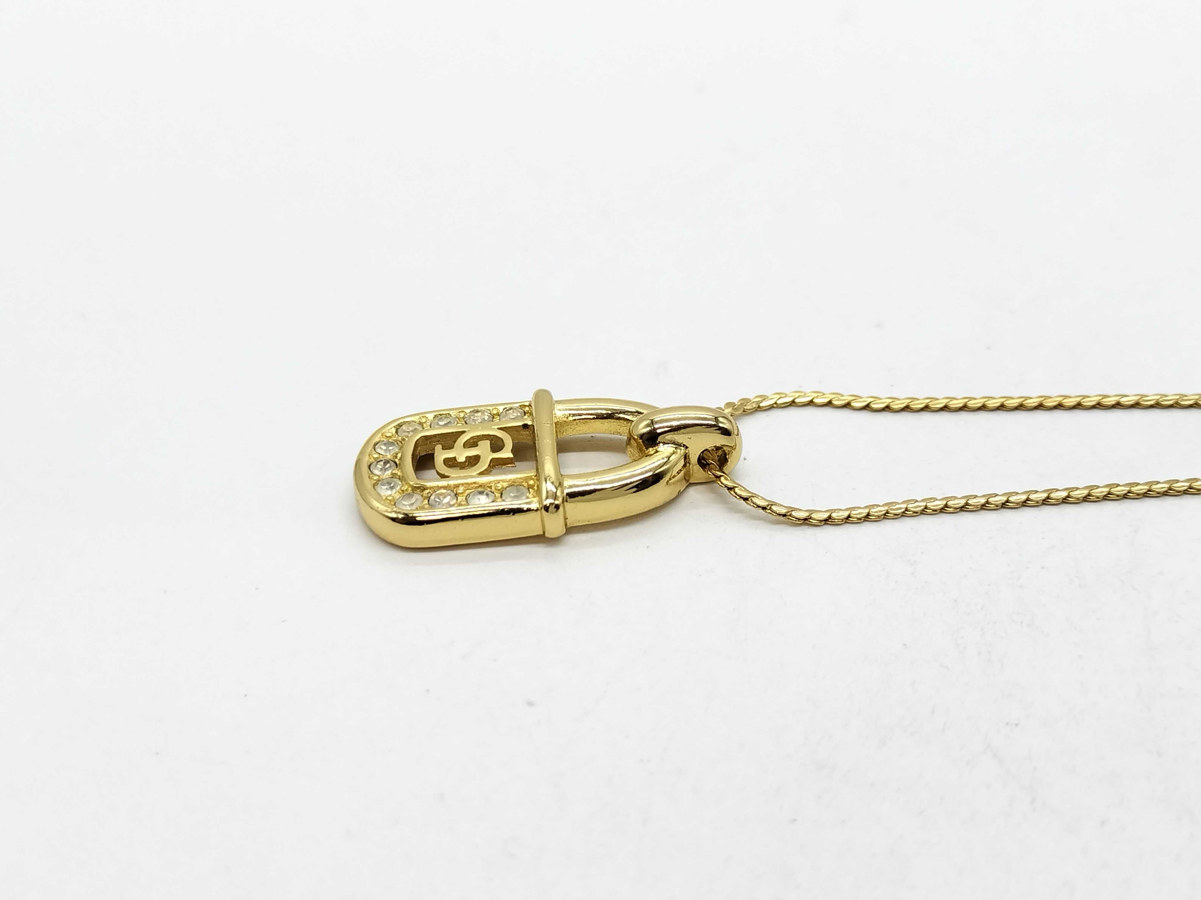 GD Logo Rhinestone Necklace — view 3