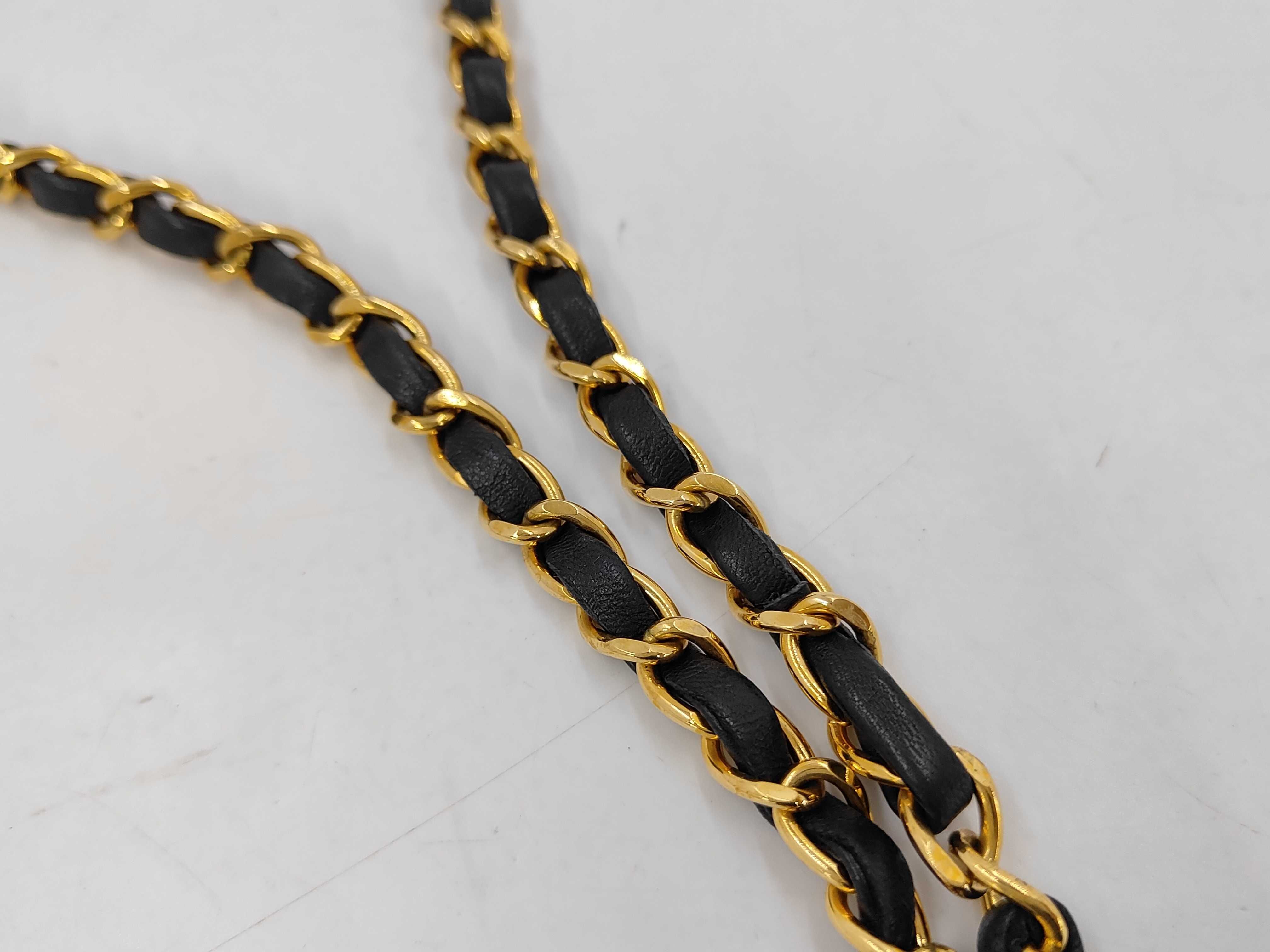Matelassé Lambskin Push-Lock Chain Shoulder Bag with Gold Hardware — view 6
