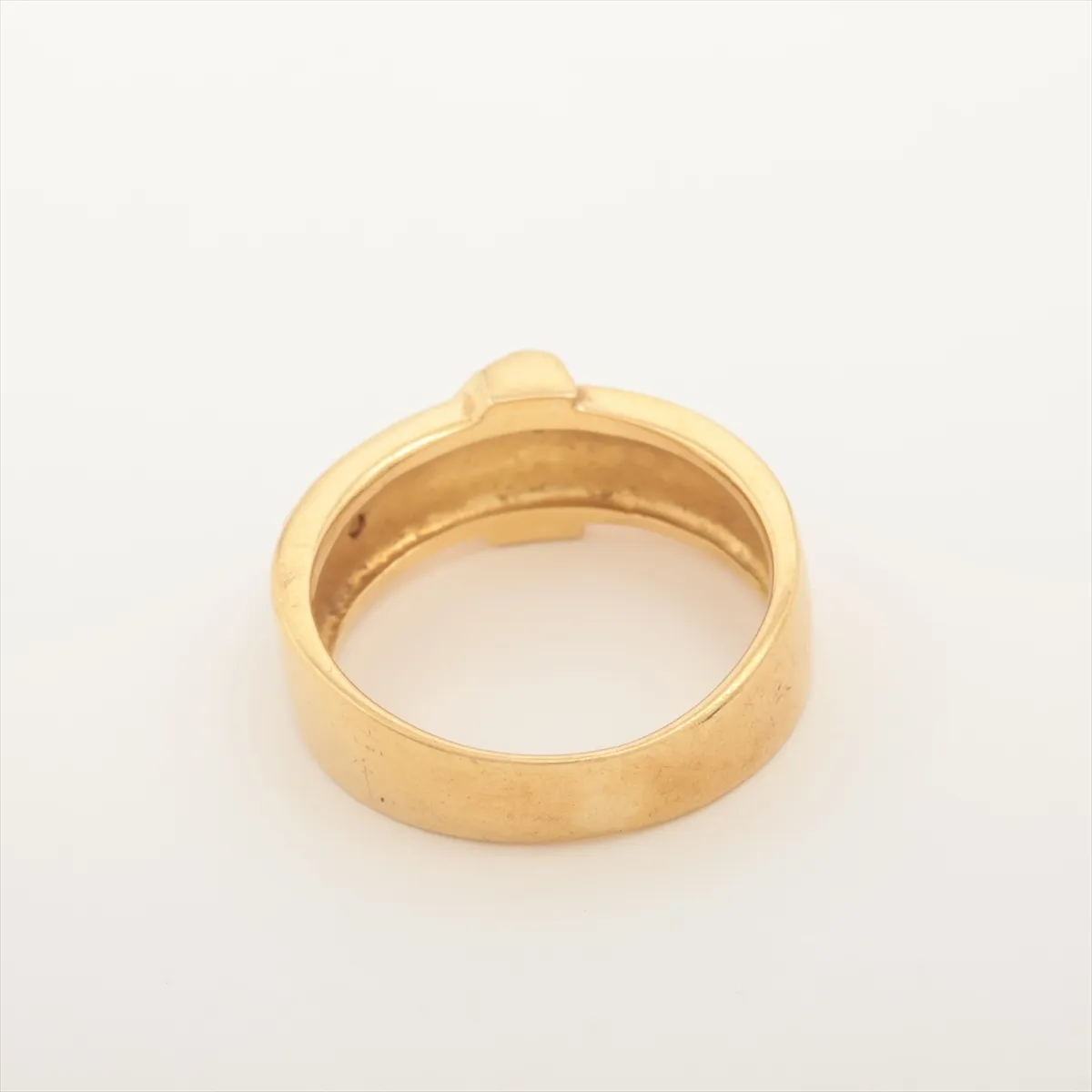 ring, 750 (yellow gold), 6.2g, resized, soldered finish. — view 2