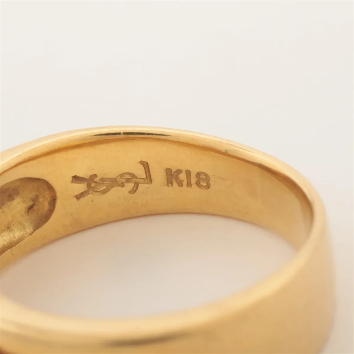 ring, 750 (yellow gold), 6.2g, resized, soldered finish. — view 3