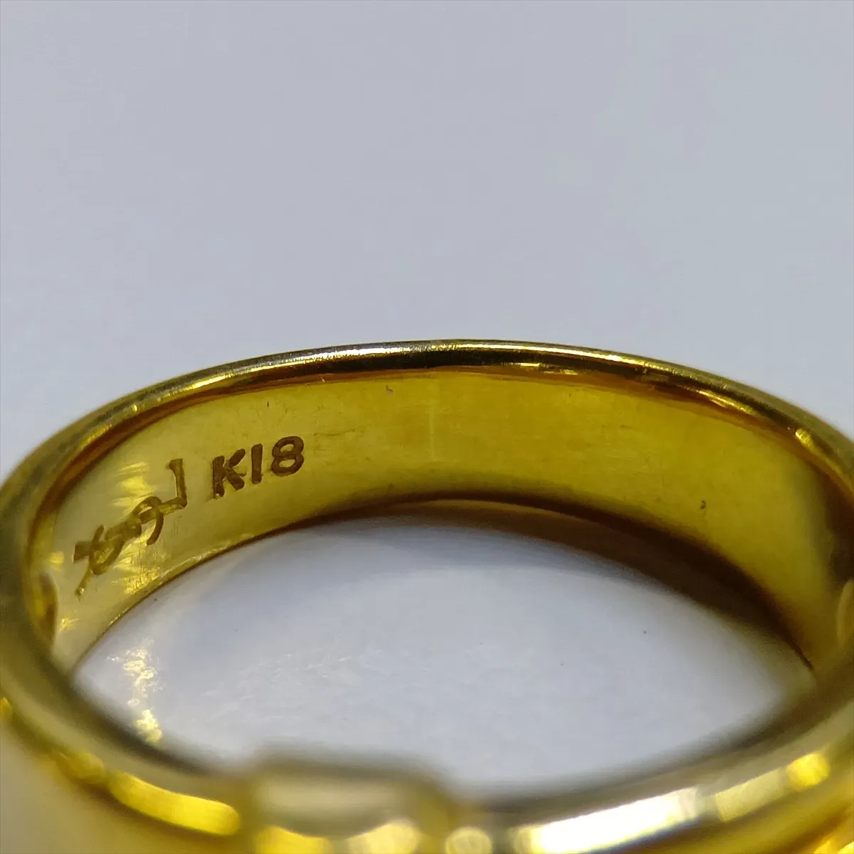 ring, 750 (yellow gold), 6.2g, resized, soldered finish. — view 4