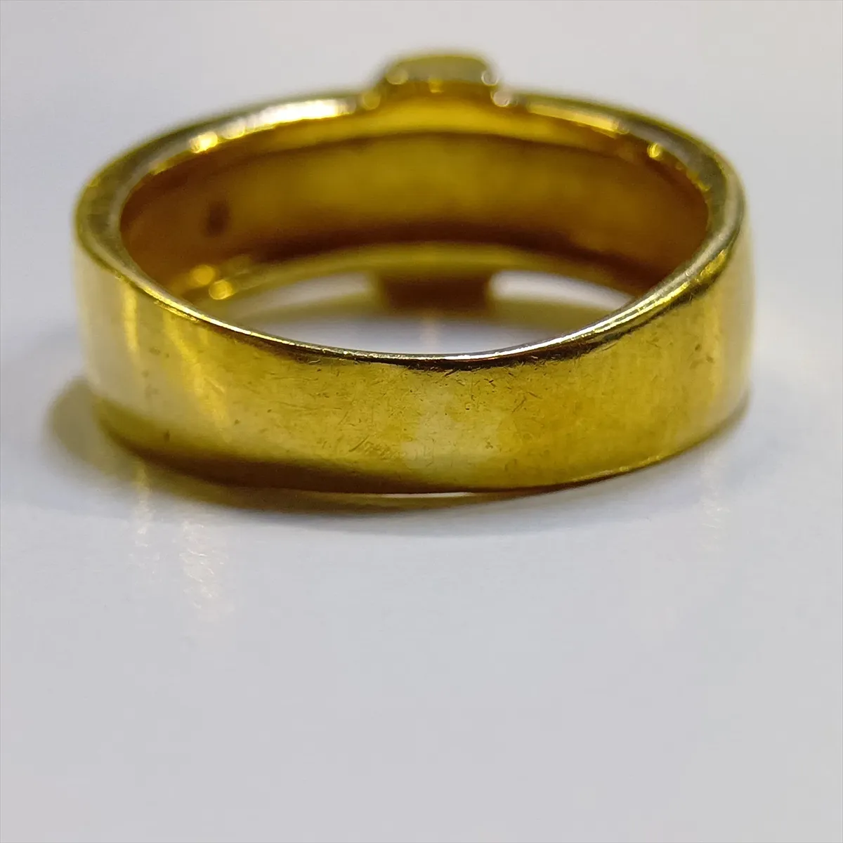 ring, 750 (yellow gold), 6.2g, resized, soldered finish. — view 5