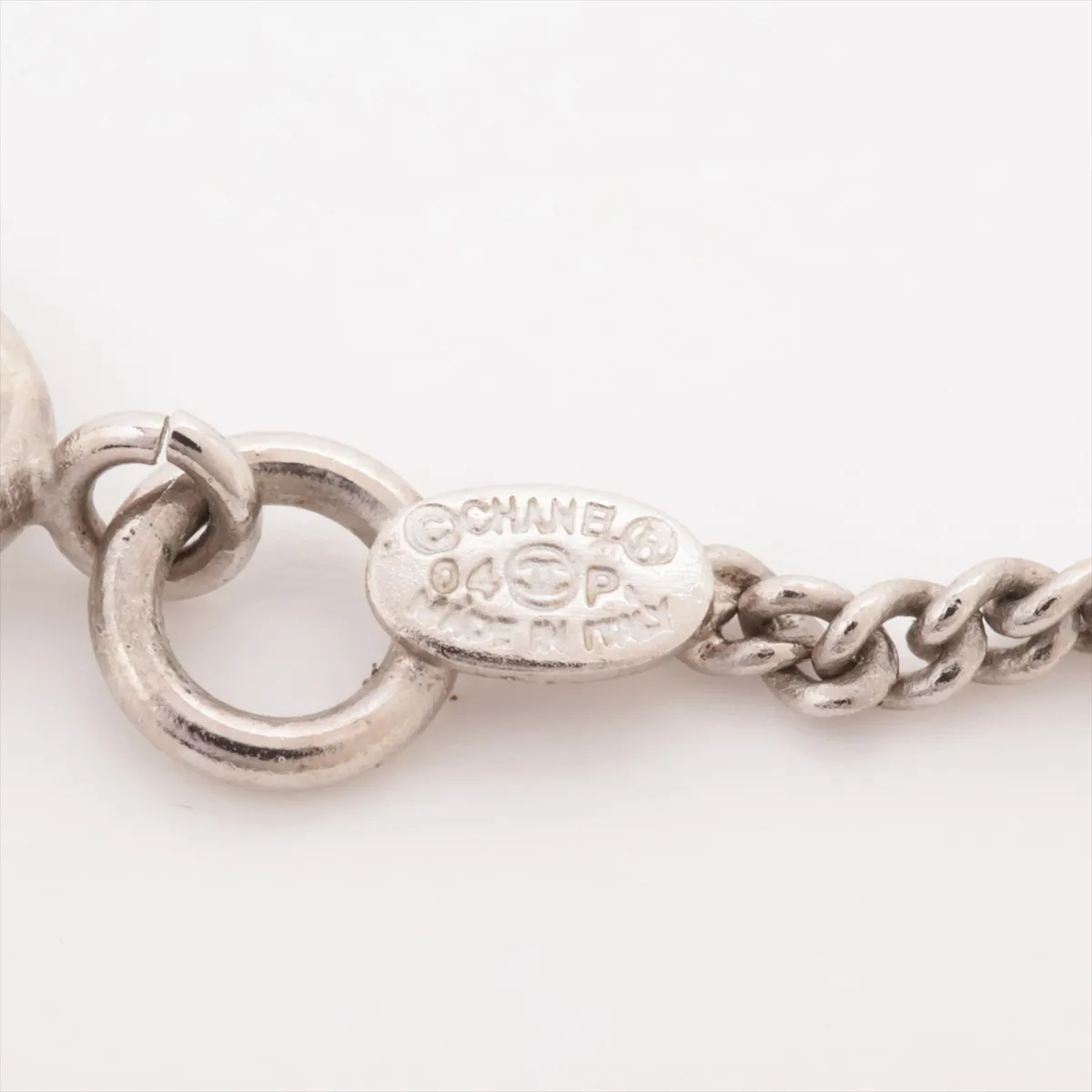 Cocomark 04P Necklace Metal x Resin Silver x Clear Thread — view 4