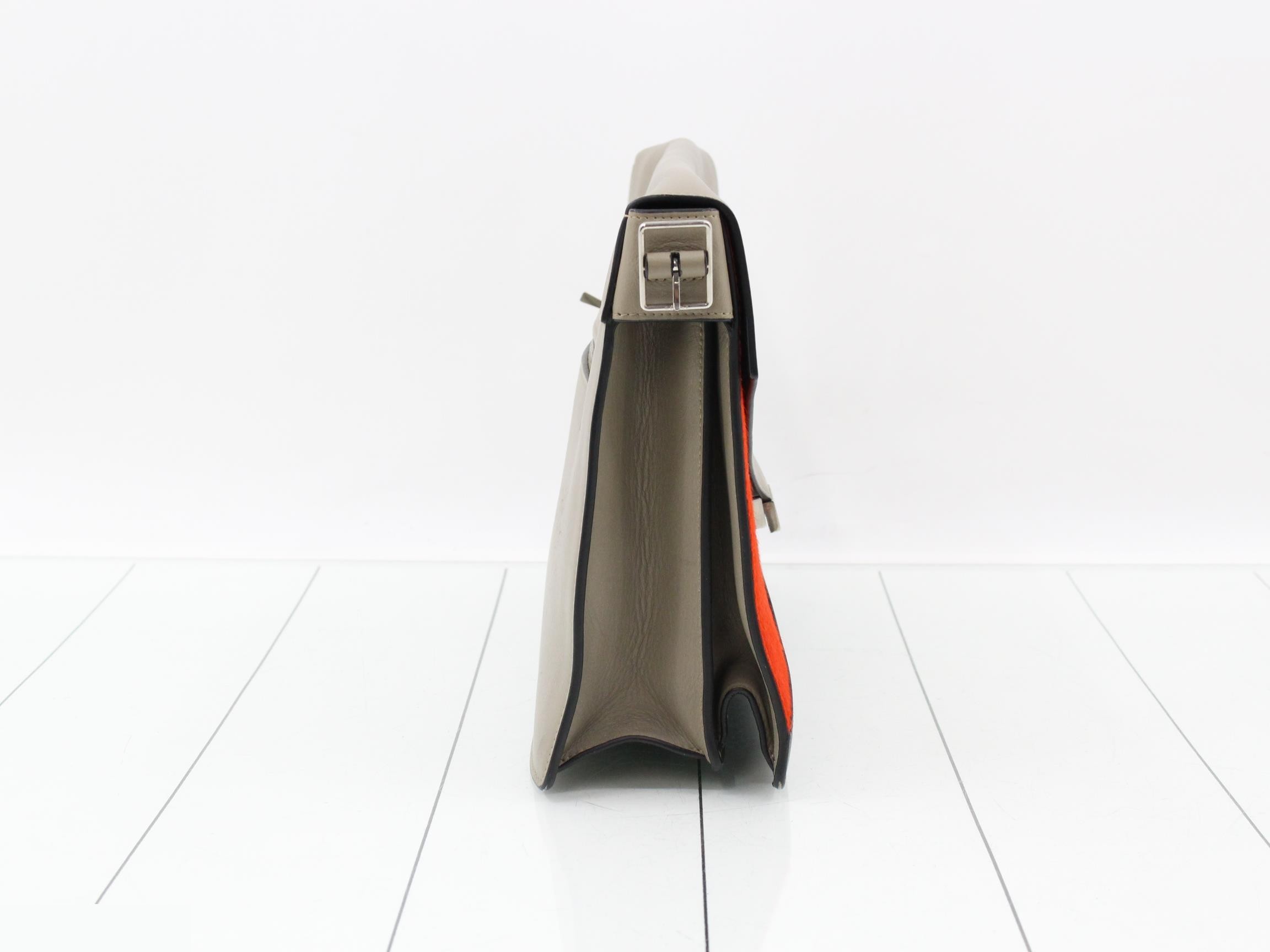 Leather and suede 2-way clutch bag — view 4