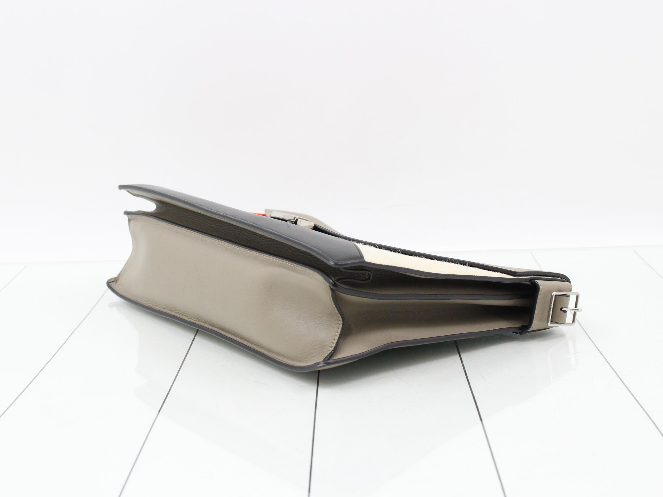 Leather and suede 2-way clutch bag — view 6