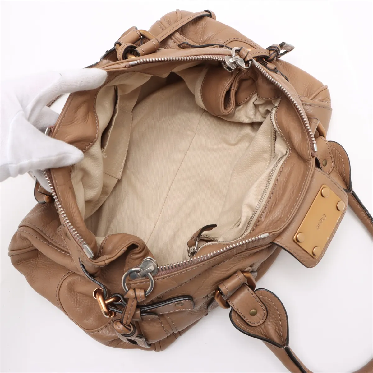 paddington leather handbag brown — view 7