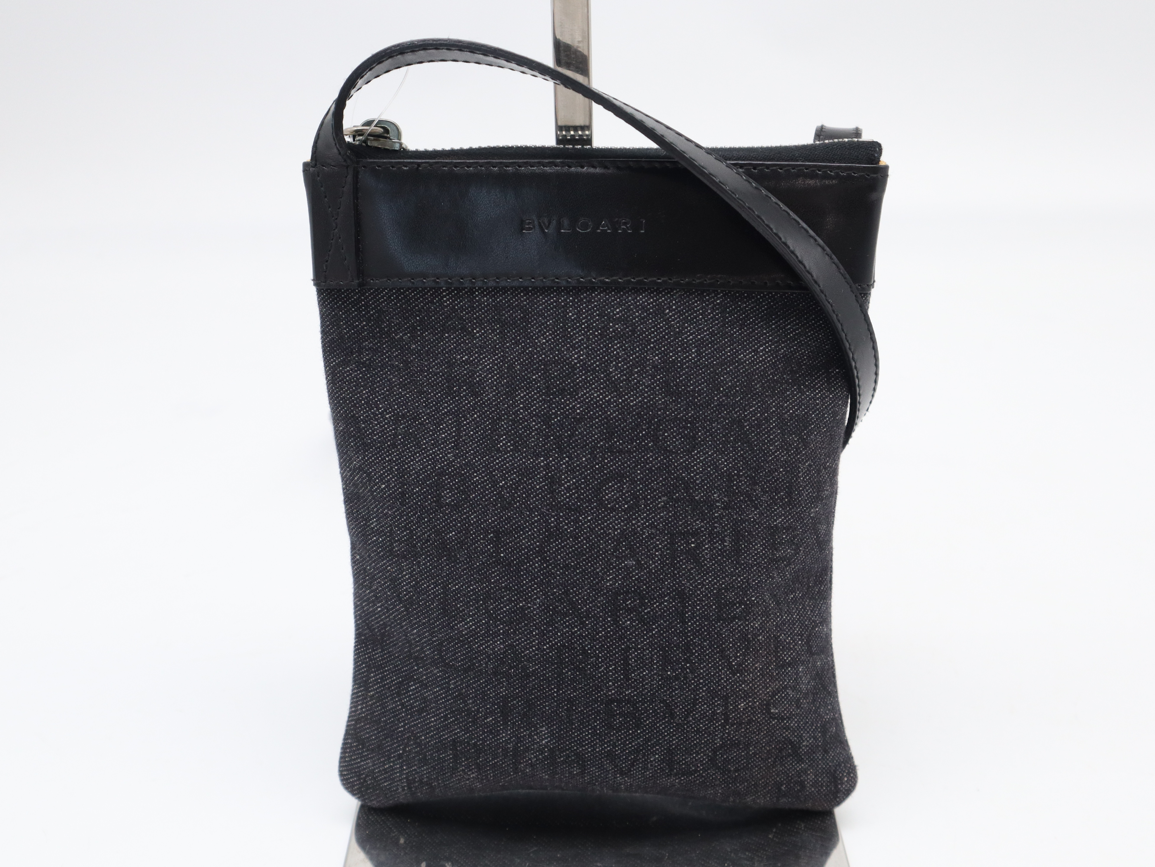 Logo Mania Line Denim Mini Shoulder Bag