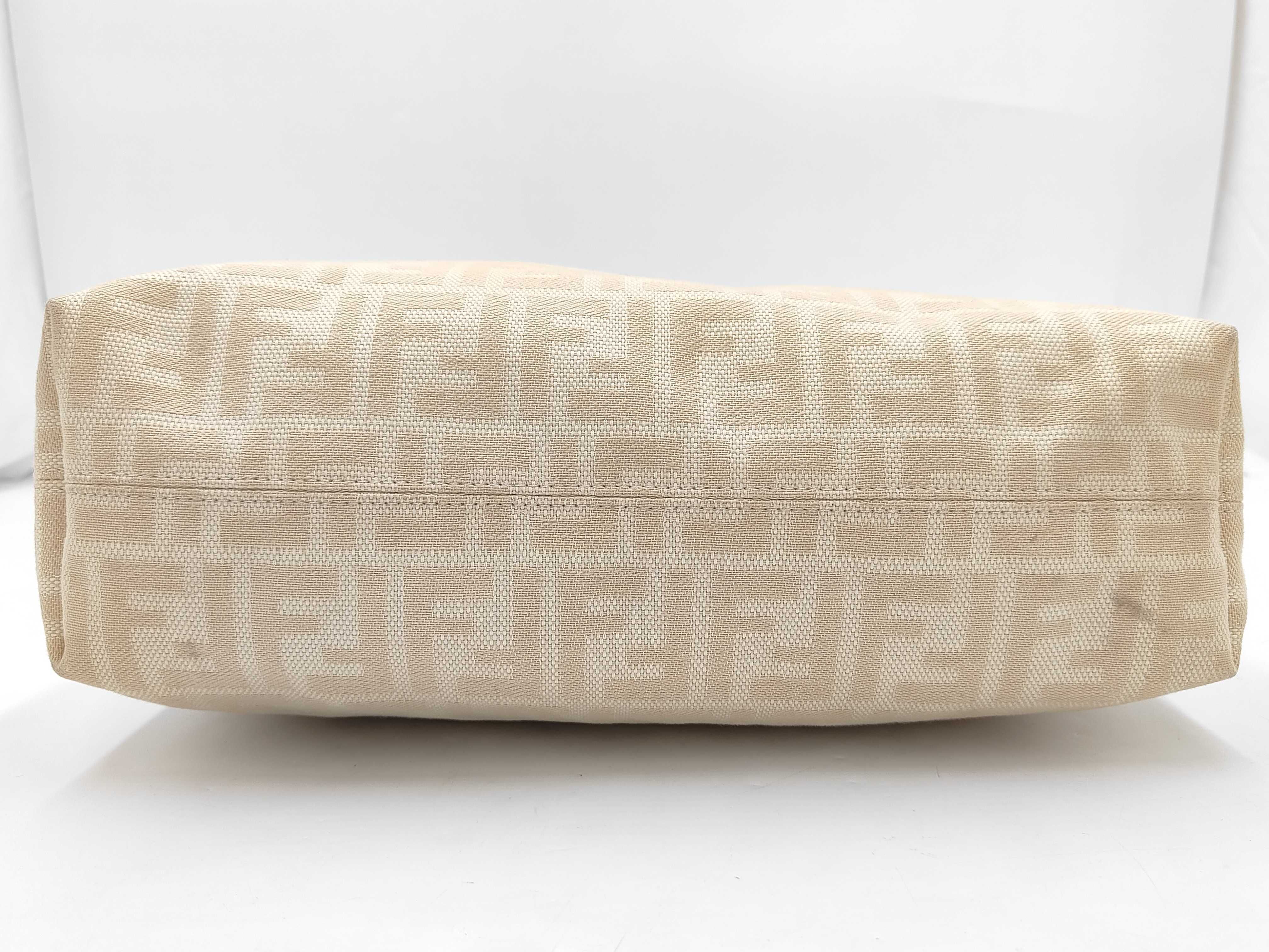 Zucca pattern beige tote bag — view 3