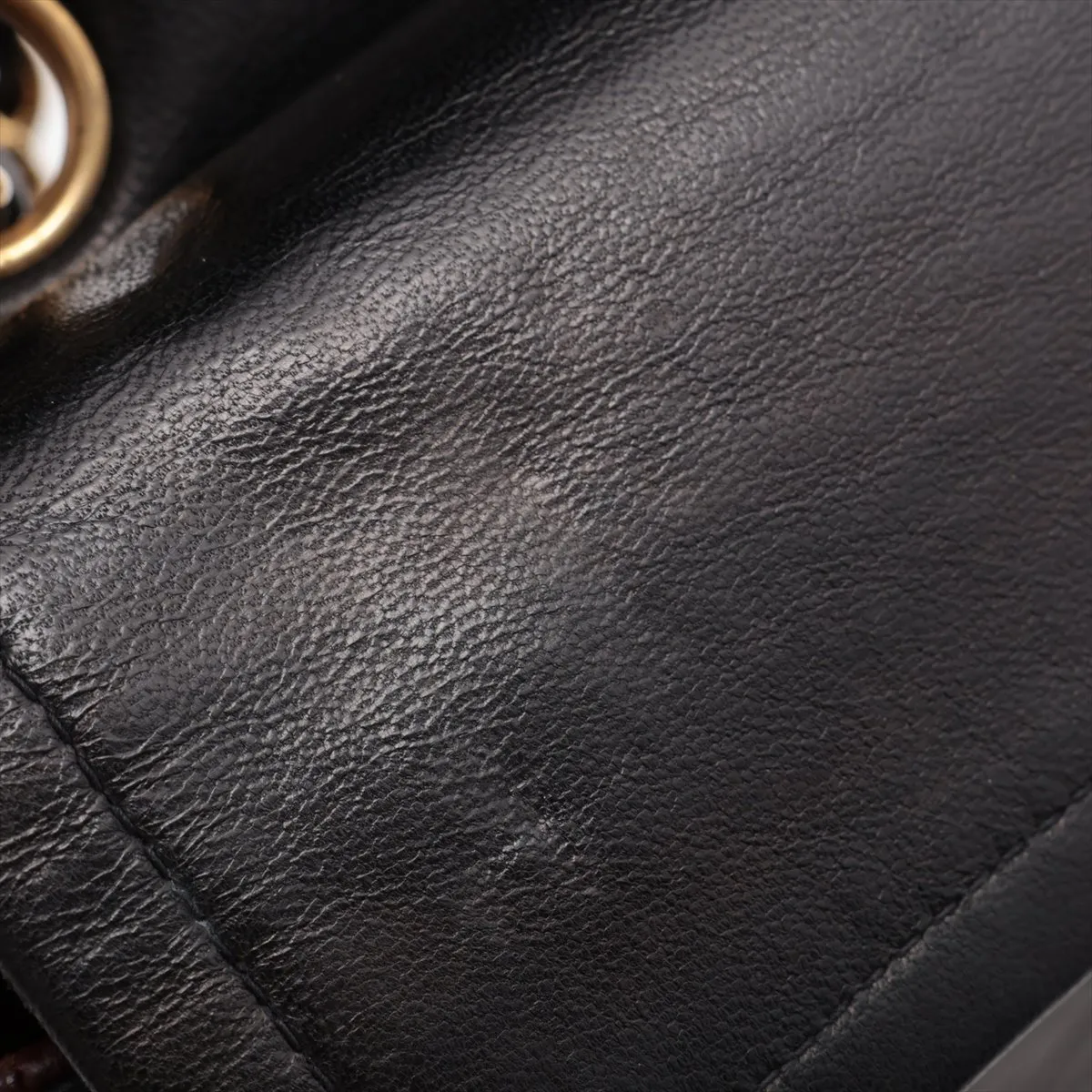 Matelasse 23 Small Lambskin Double Flap Double Chain Bag Black Gold Hardware A01113 — view 15