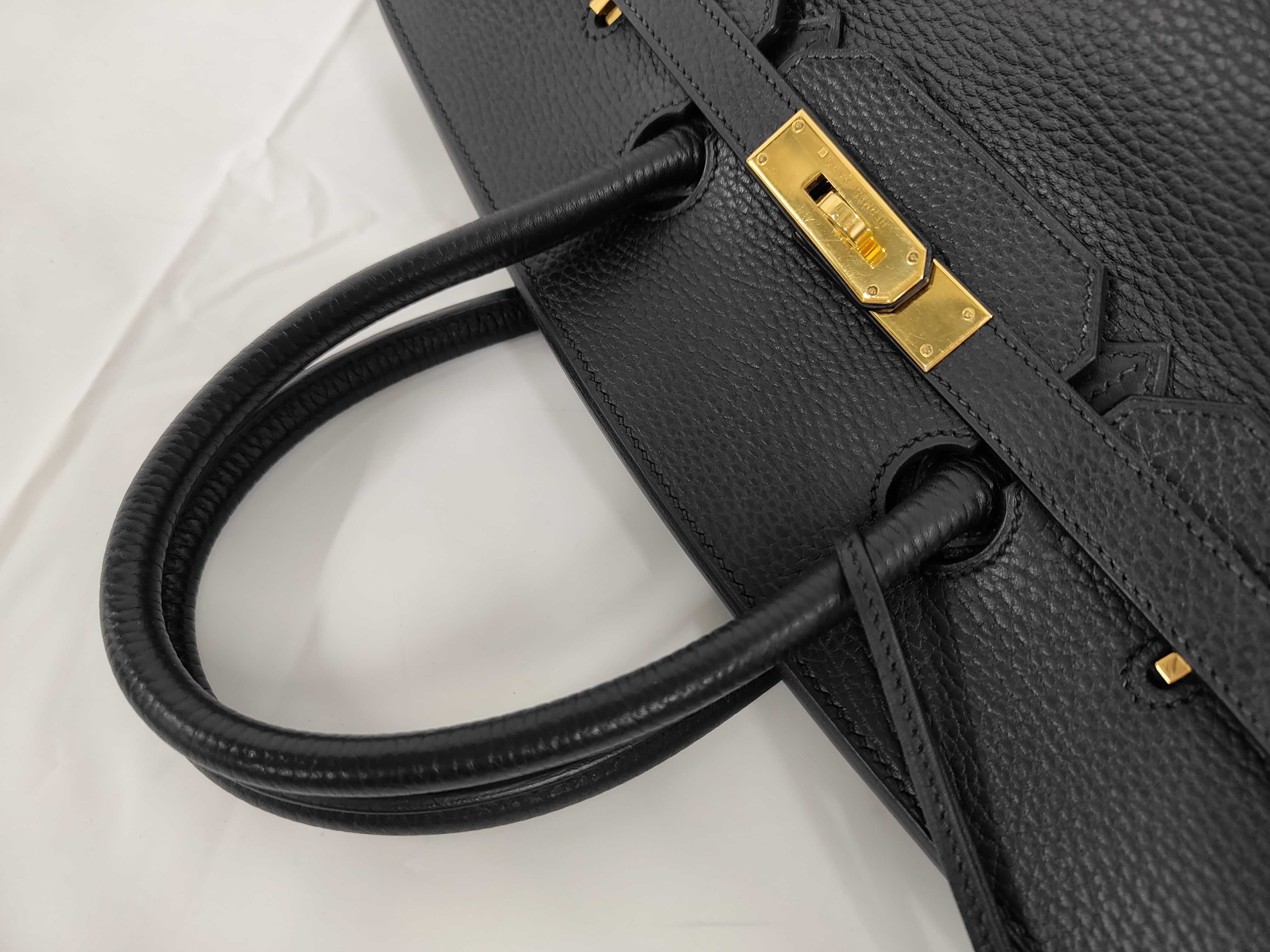 Birkin 35 Togo Black Gold Hardware Handbag — view 5