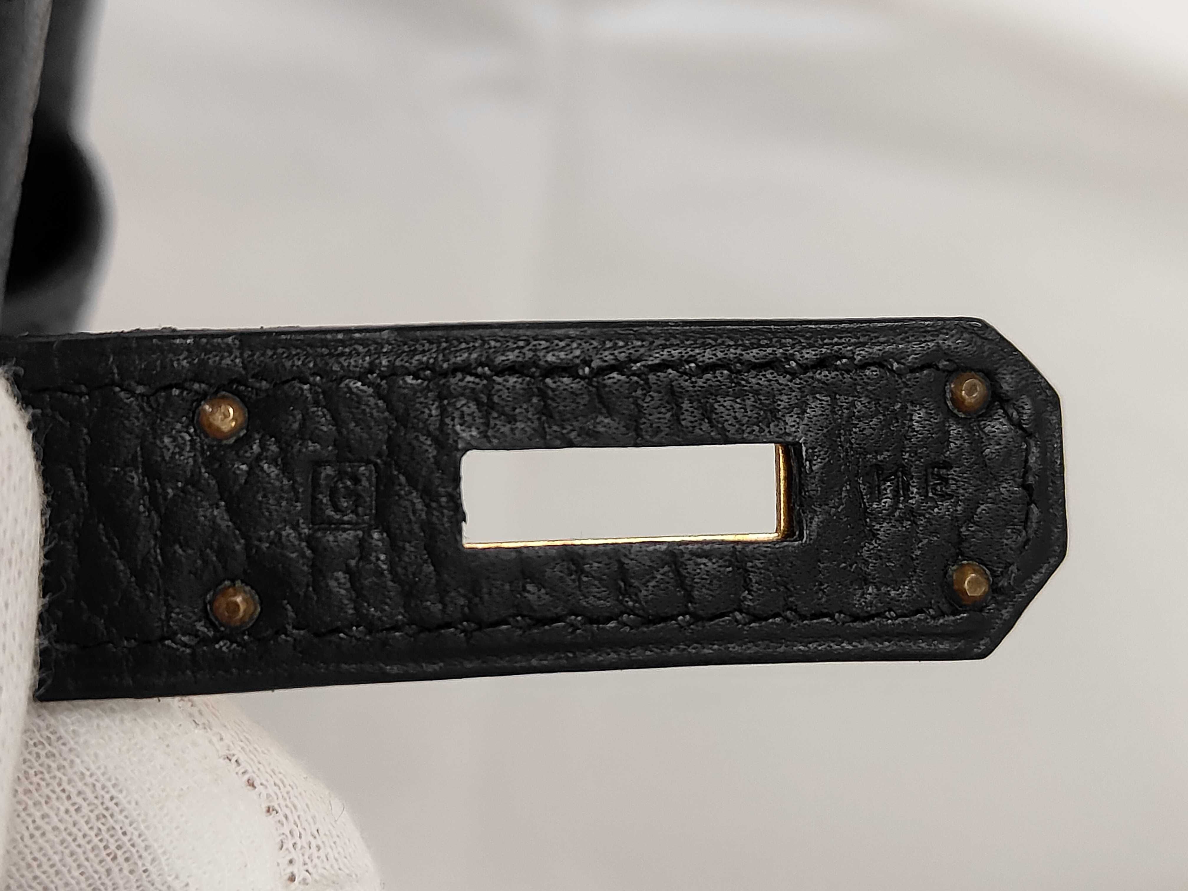 Birkin 35 Togo Black Gold Hardware Handbag — view 10