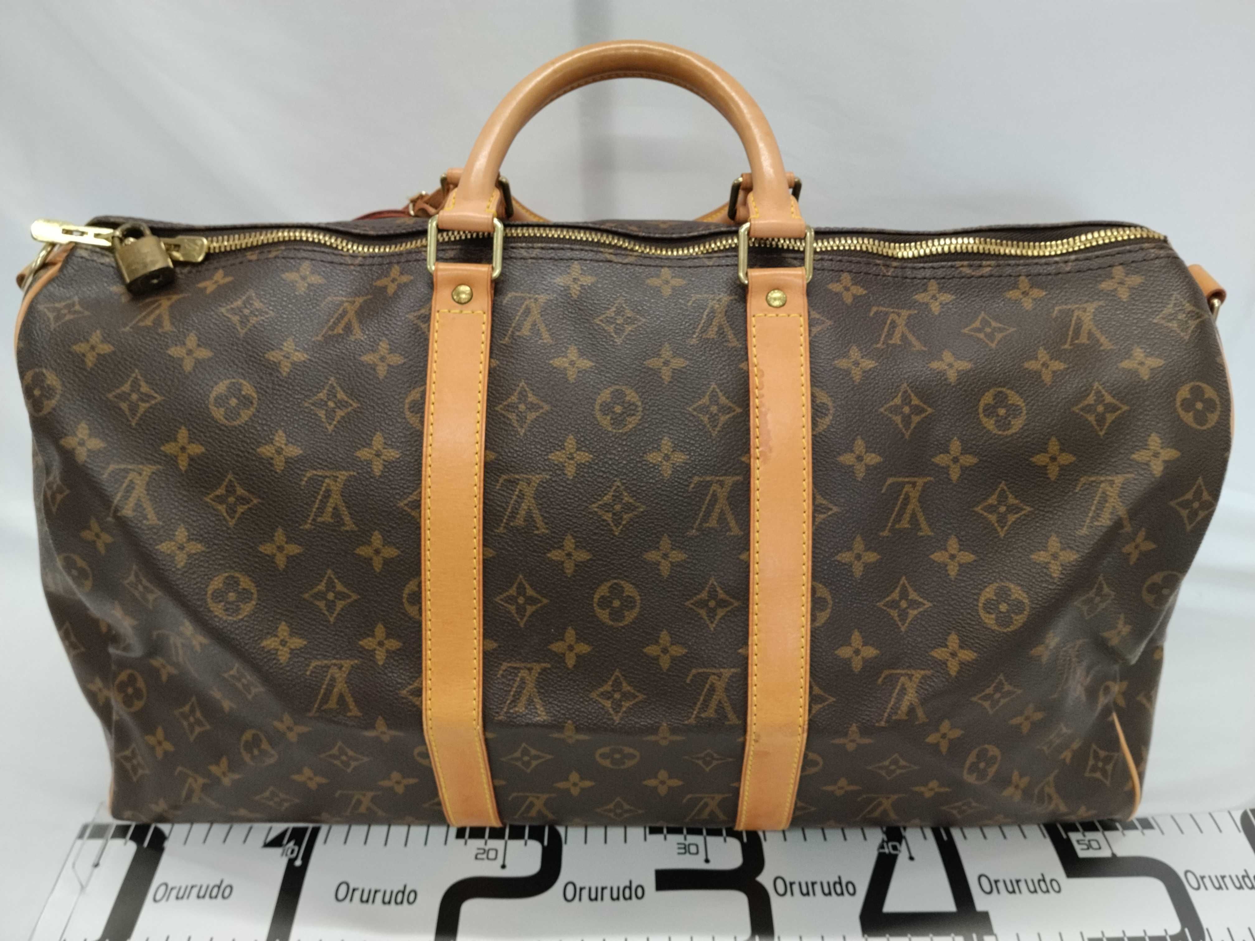 Monogram Keepall Bandoulière 50 M41416 FL0020 Brown Boston Bag — view 2