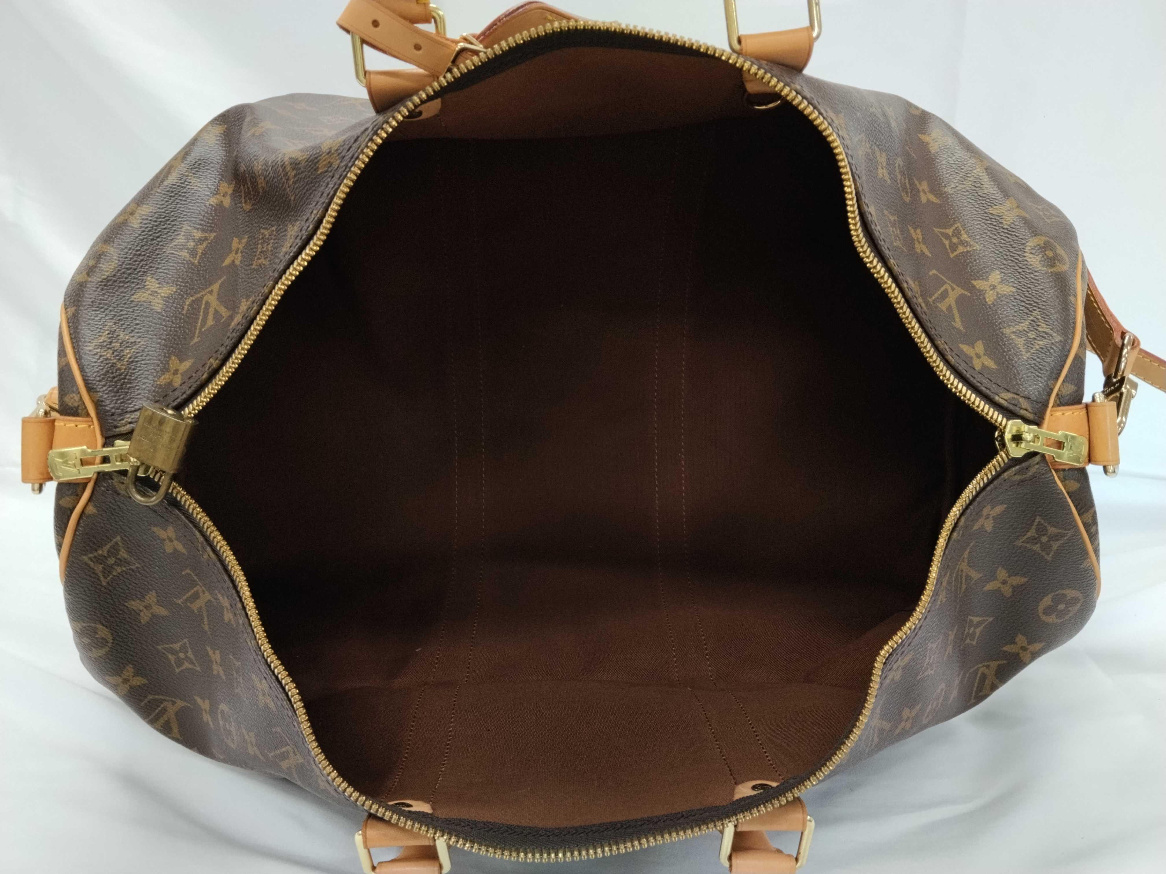 Monogram Keepall Bandoulière 50 M41416 FL0020 Brown Boston Bag — view 12