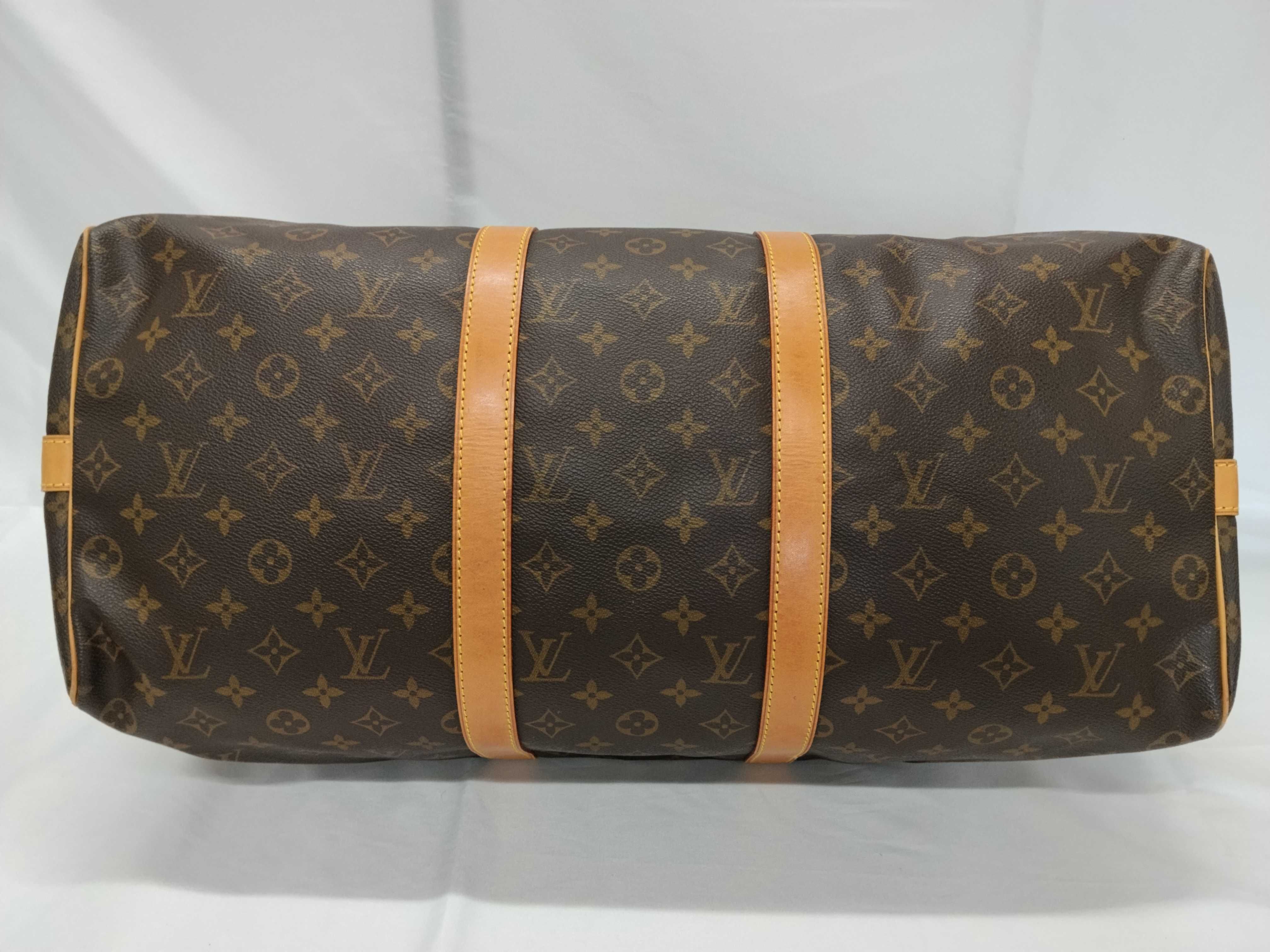 Monogram Keepall Bandoulière 50 M41416 FL0020 Brown Boston Bag — view 9