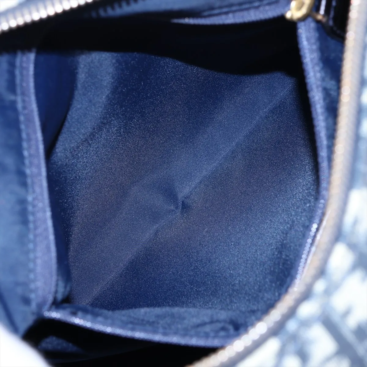 Trotter PVC x Leather 2-Way Handbag, Navy — view 8