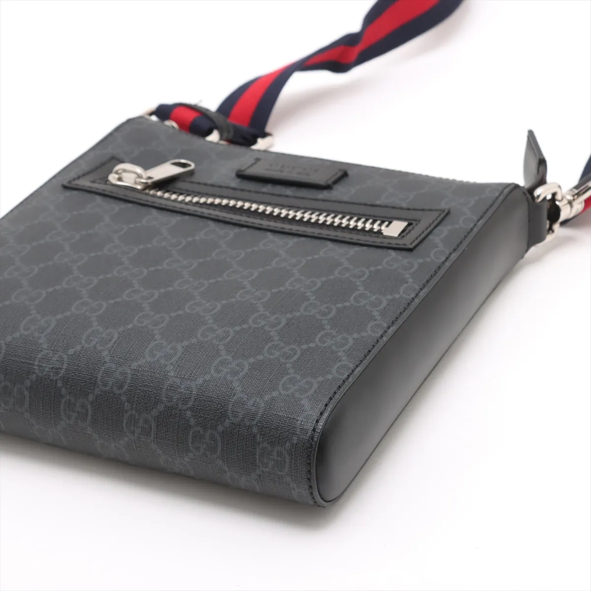GG Supreme PVC x Leather Shoulder Bag Black 523599 — view 3