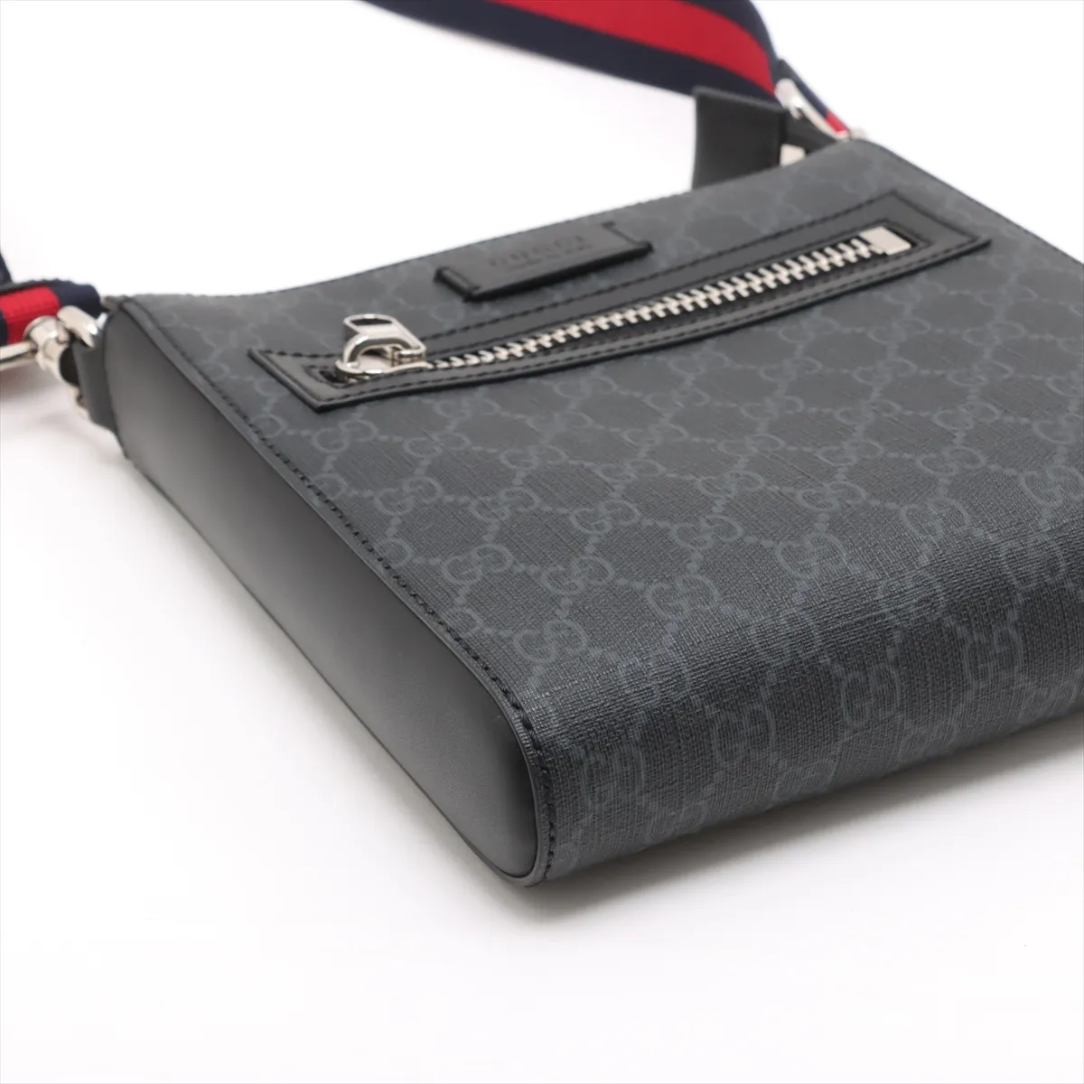 GG Supreme PVC x Leather Shoulder Bag Black 523599 — view 4