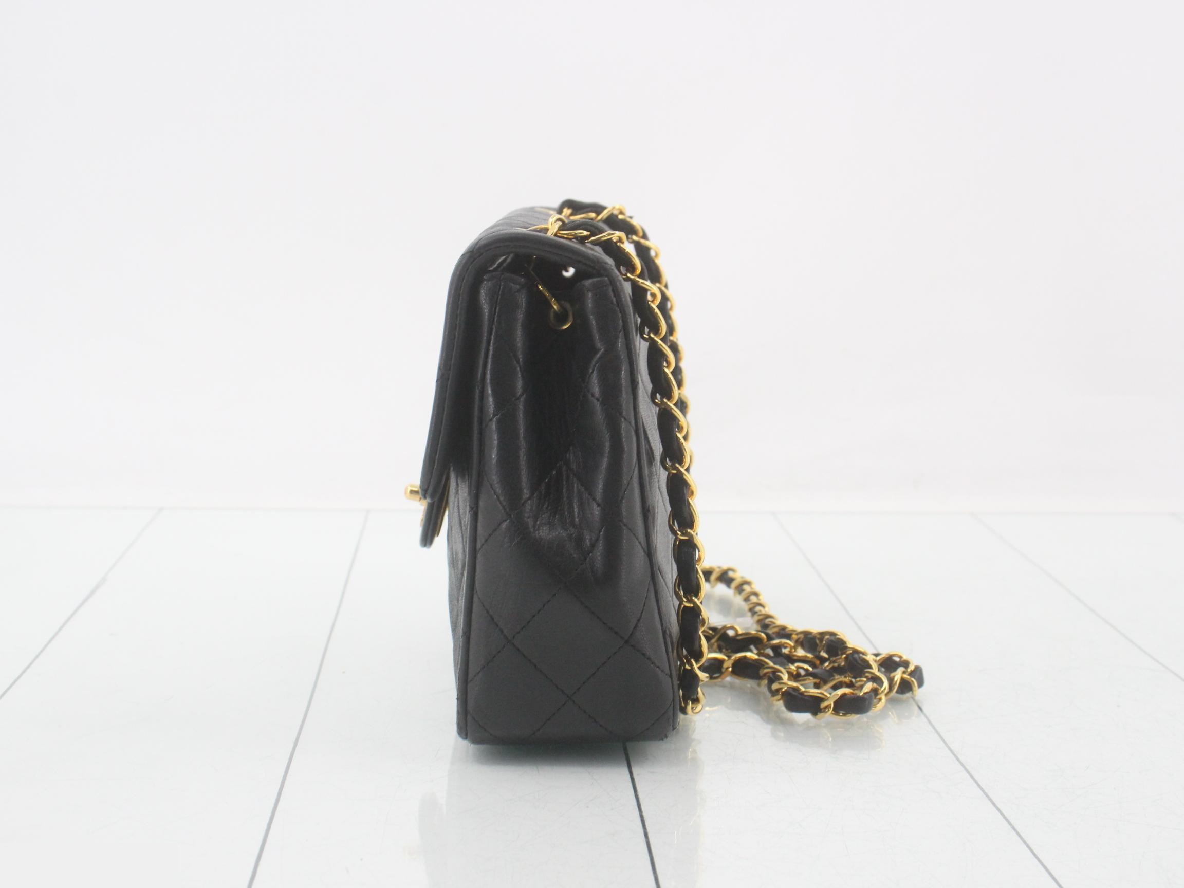 Matelassé 20 Chain Shoulder Bag, Lambskin, Black, Series 1, Includes Dust Bag and Seal, W20 — view 3