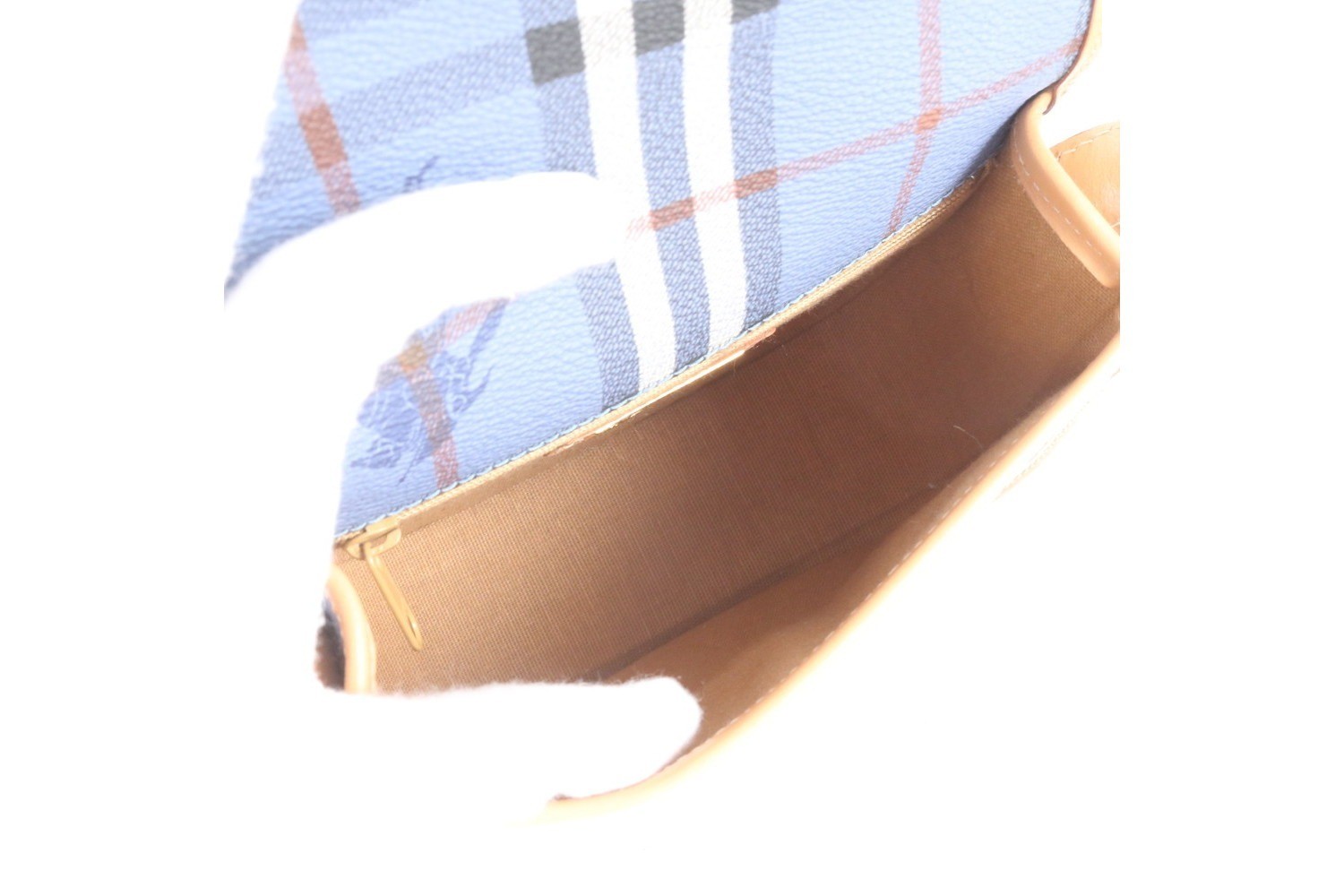 Checkered Leather Shoulder Bag (Crossbody) — view 7