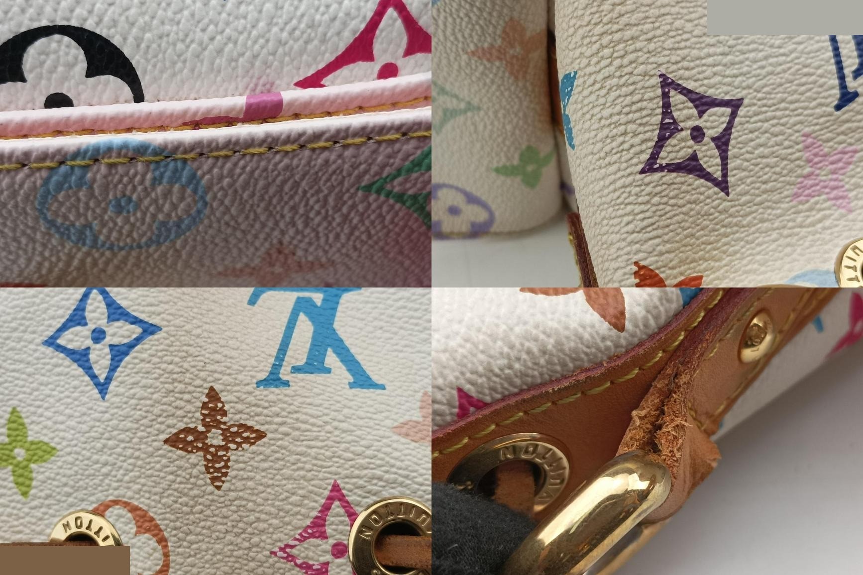 Petit Noé Monogram Multicolor Blanc — view 9
