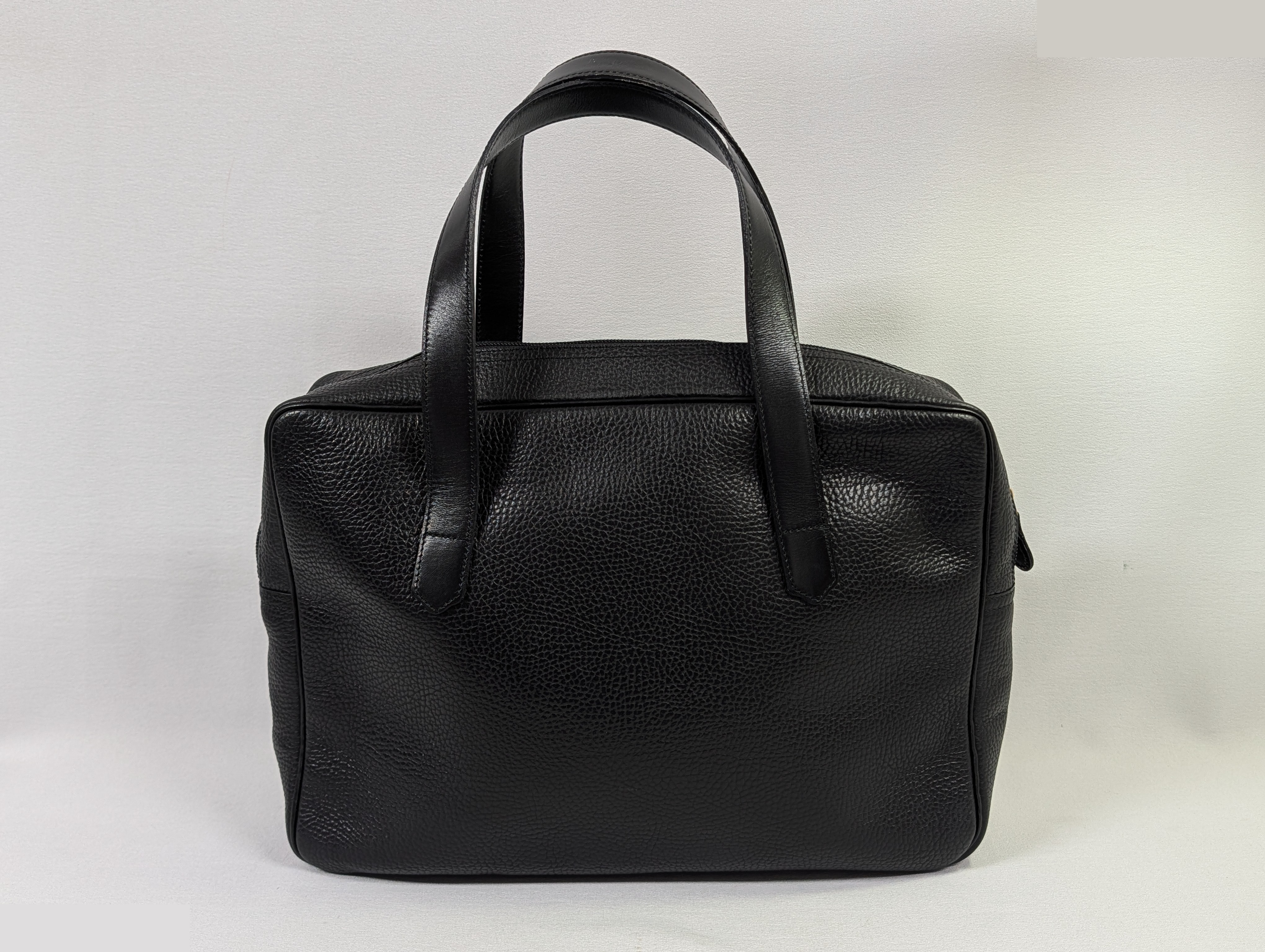 Handbag leather black CD logo — view 2
