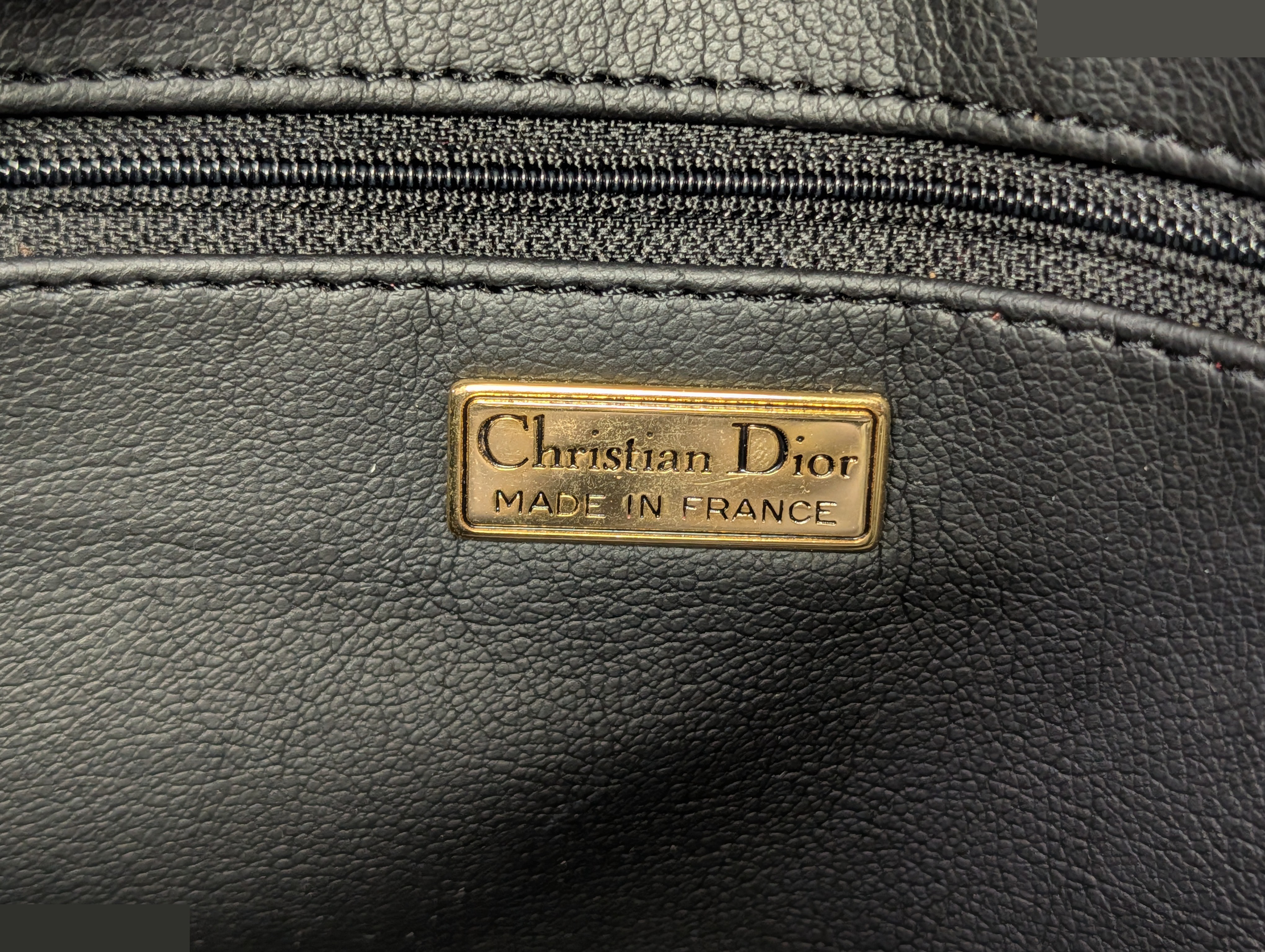 Handbag leather black CD logo — view 7