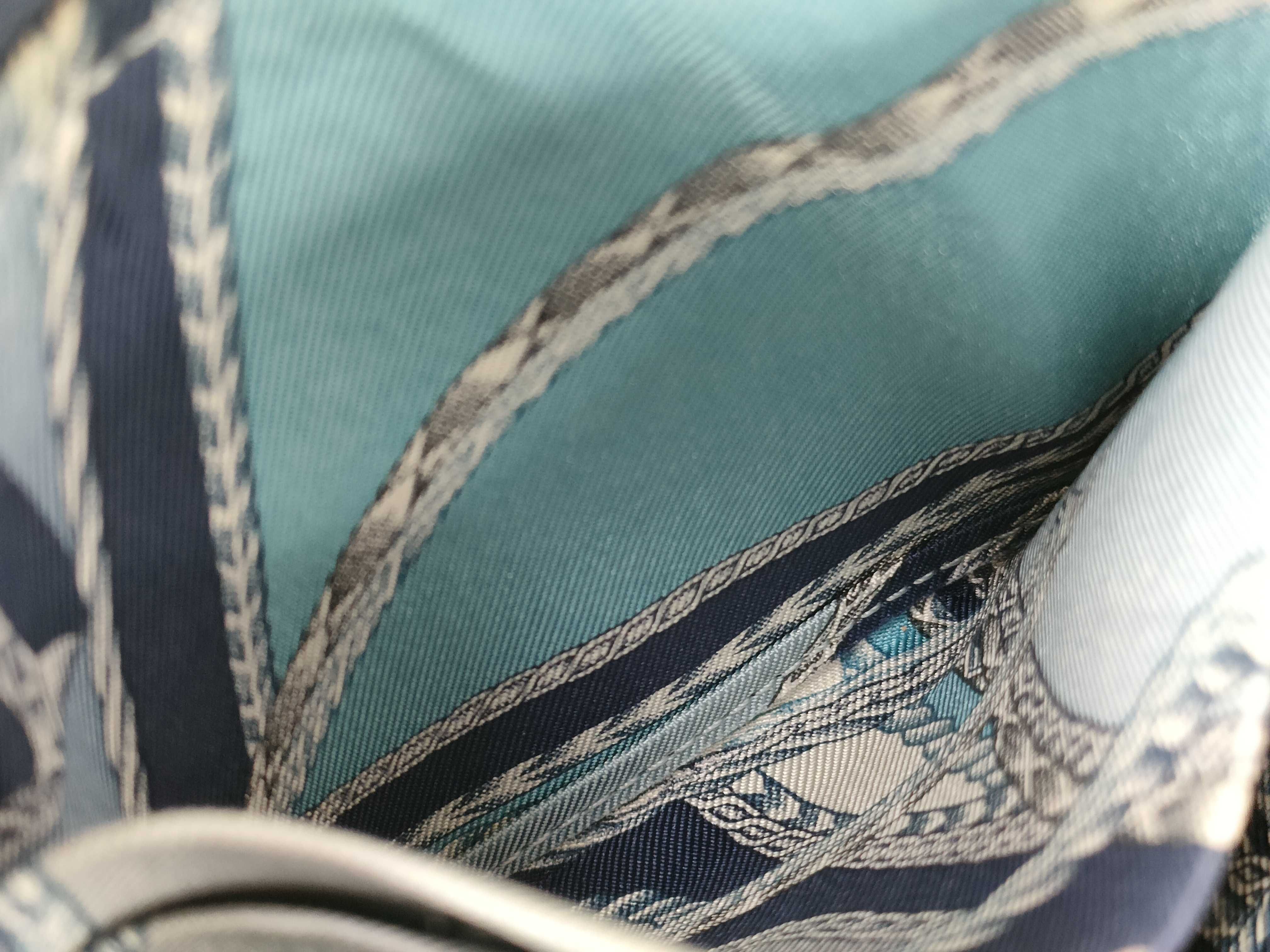 Azap Compact Silk In Veau Epsom Coin Case Navy Silver Hardware C:2018 Coin Case — view 12