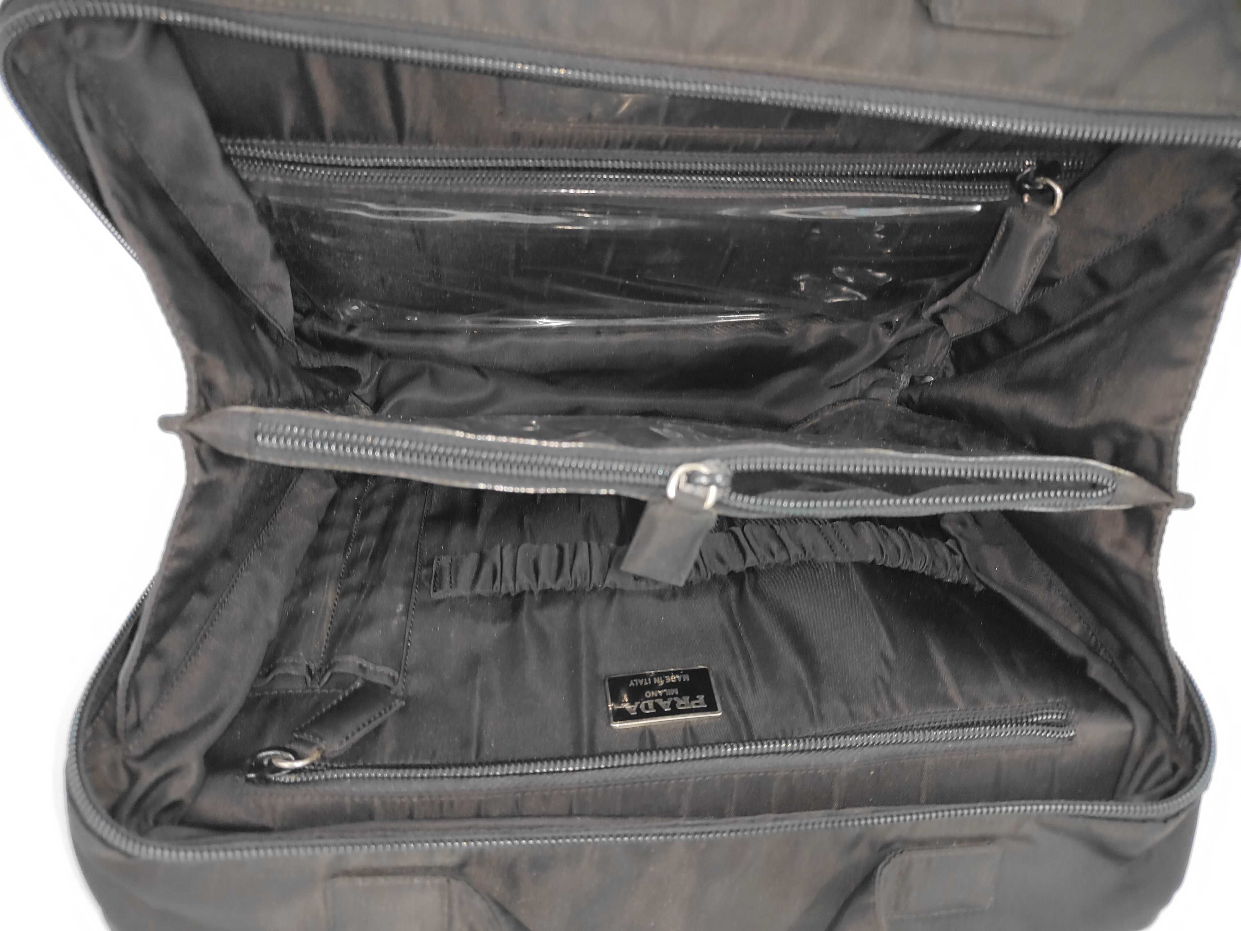 nylon handbag, black, business bag. — view 8
