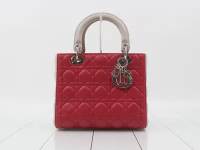 Lady Dior Cannage Lamb 2-Way Handbag
