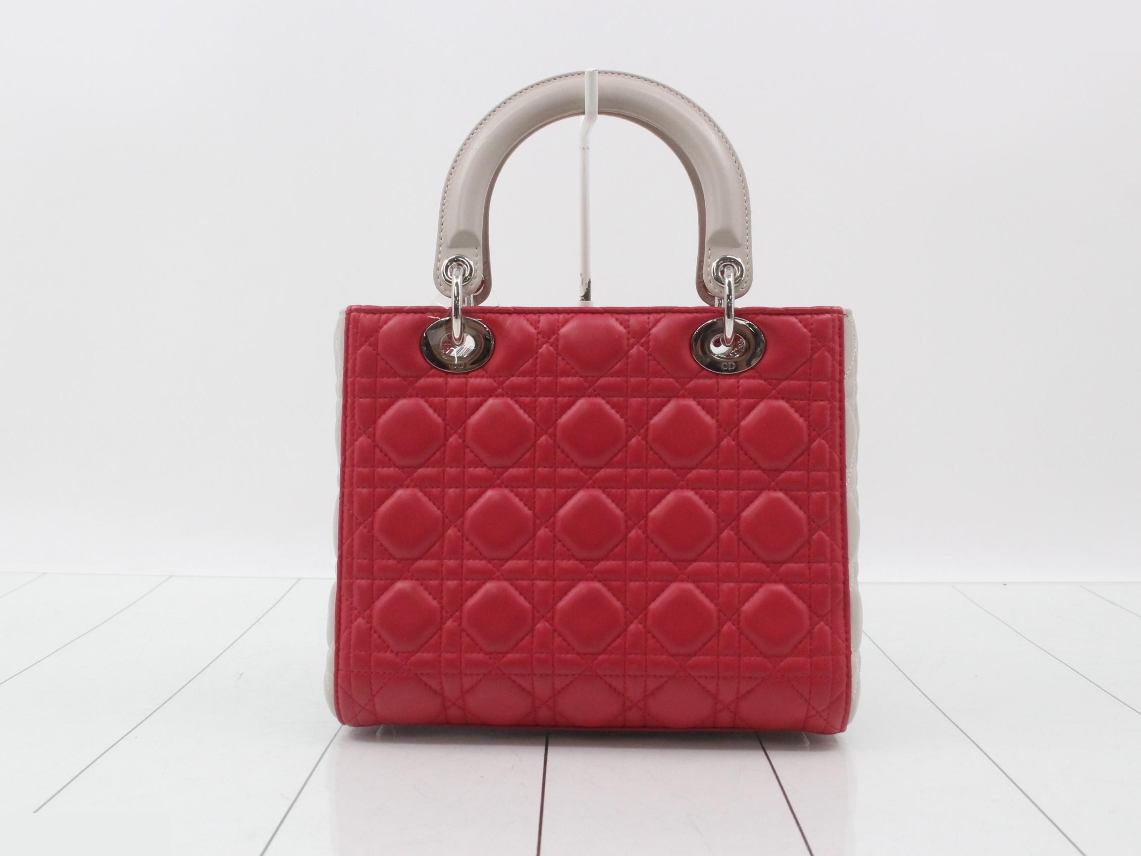 Lady Dior Cannage Lamb 2-Way Handbag — view 2