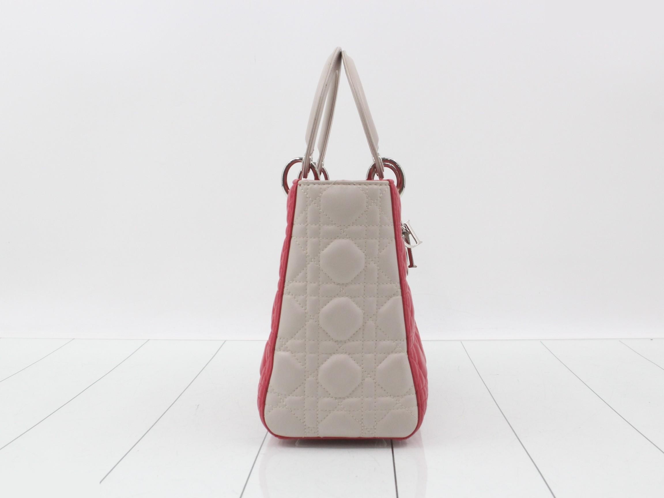 Lady Dior Cannage Lamb 2-Way Handbag — view 4
