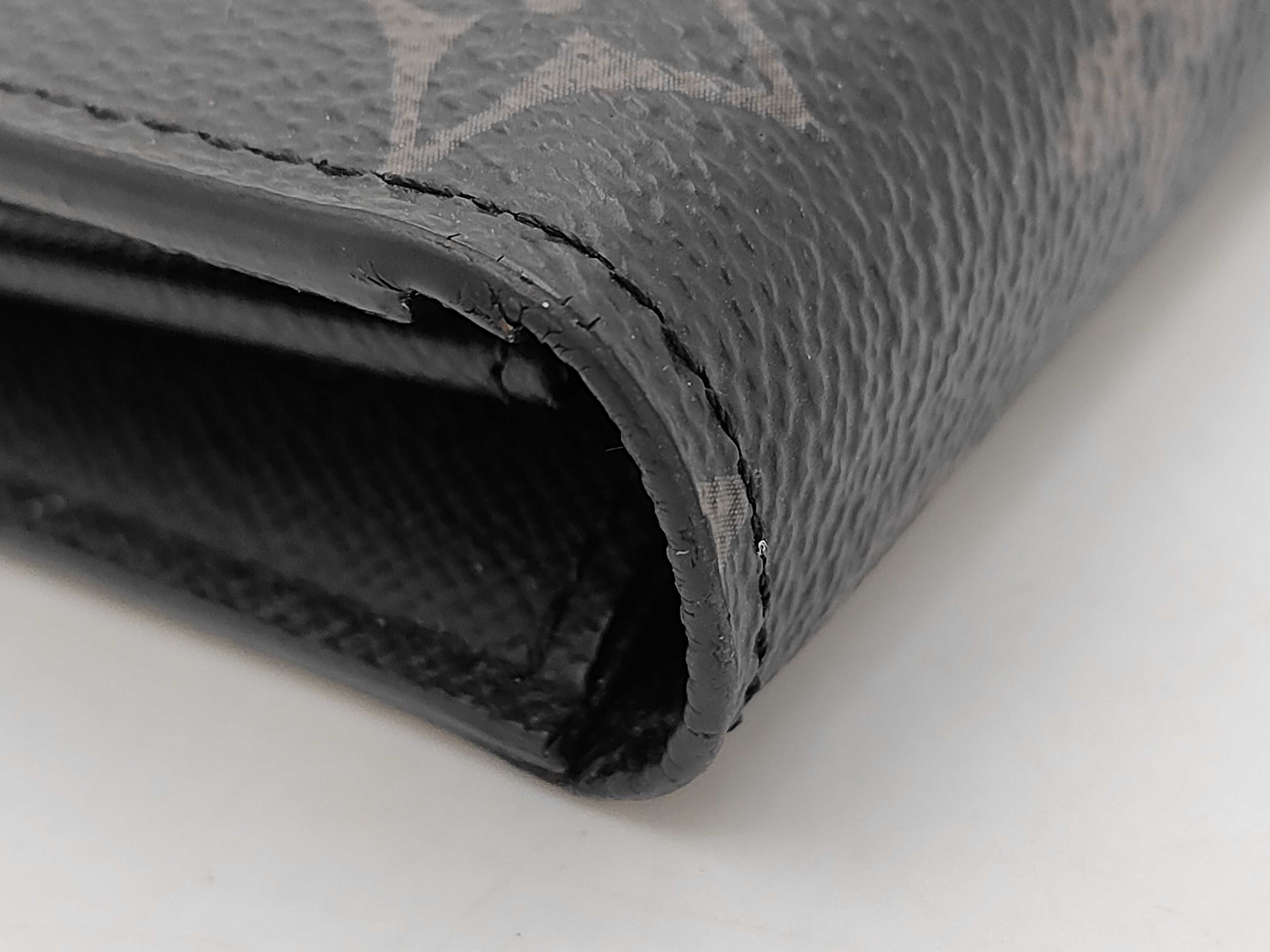 Monogram Graffiti LV Monogram Eclipse Portefeuille Brazza M61697 Black Long Wallet (RFID Detectable) — view 6