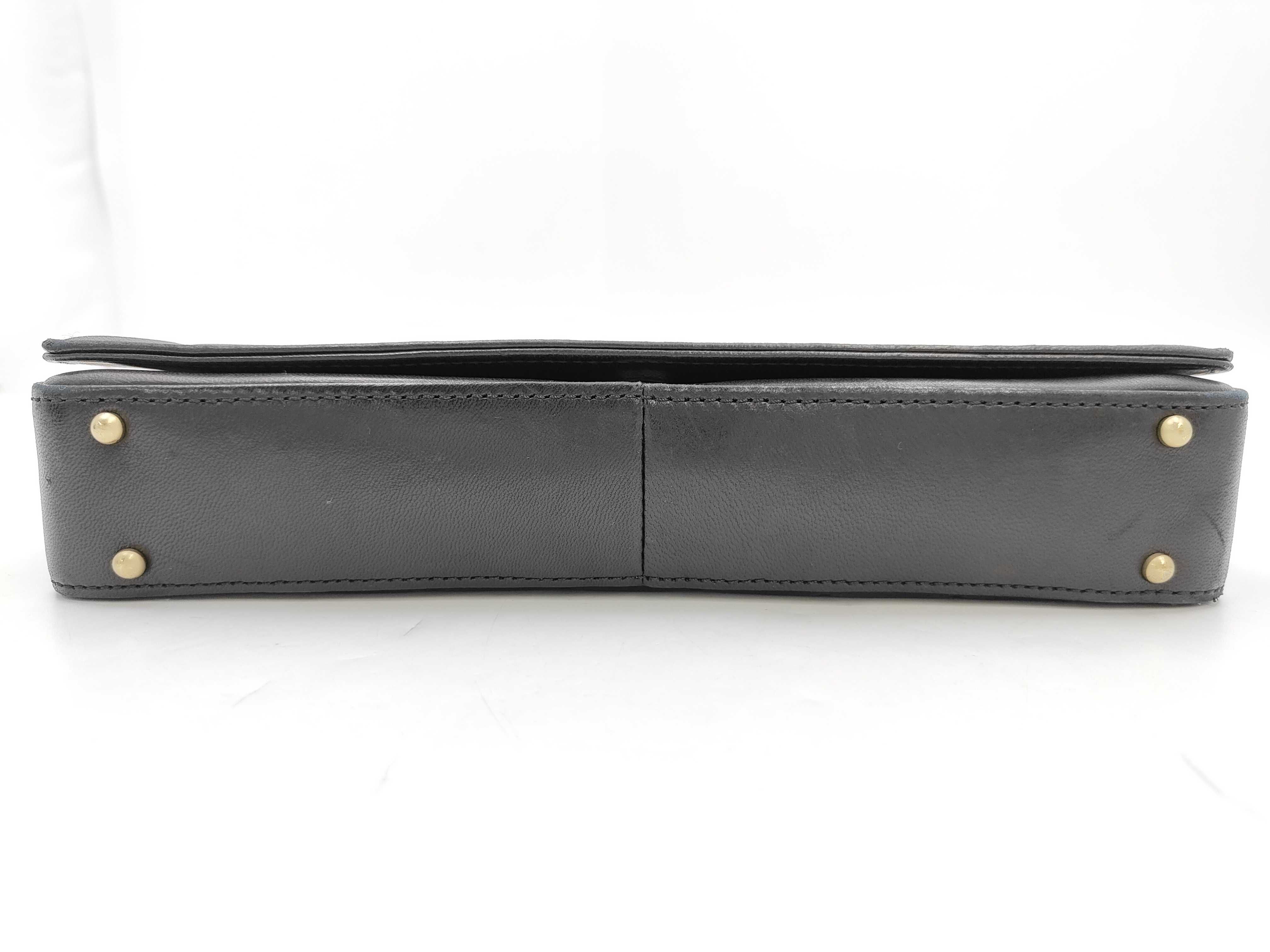 Chocolate Bar One-Shoulder Lambskin Black Shoulder Bag — view 4