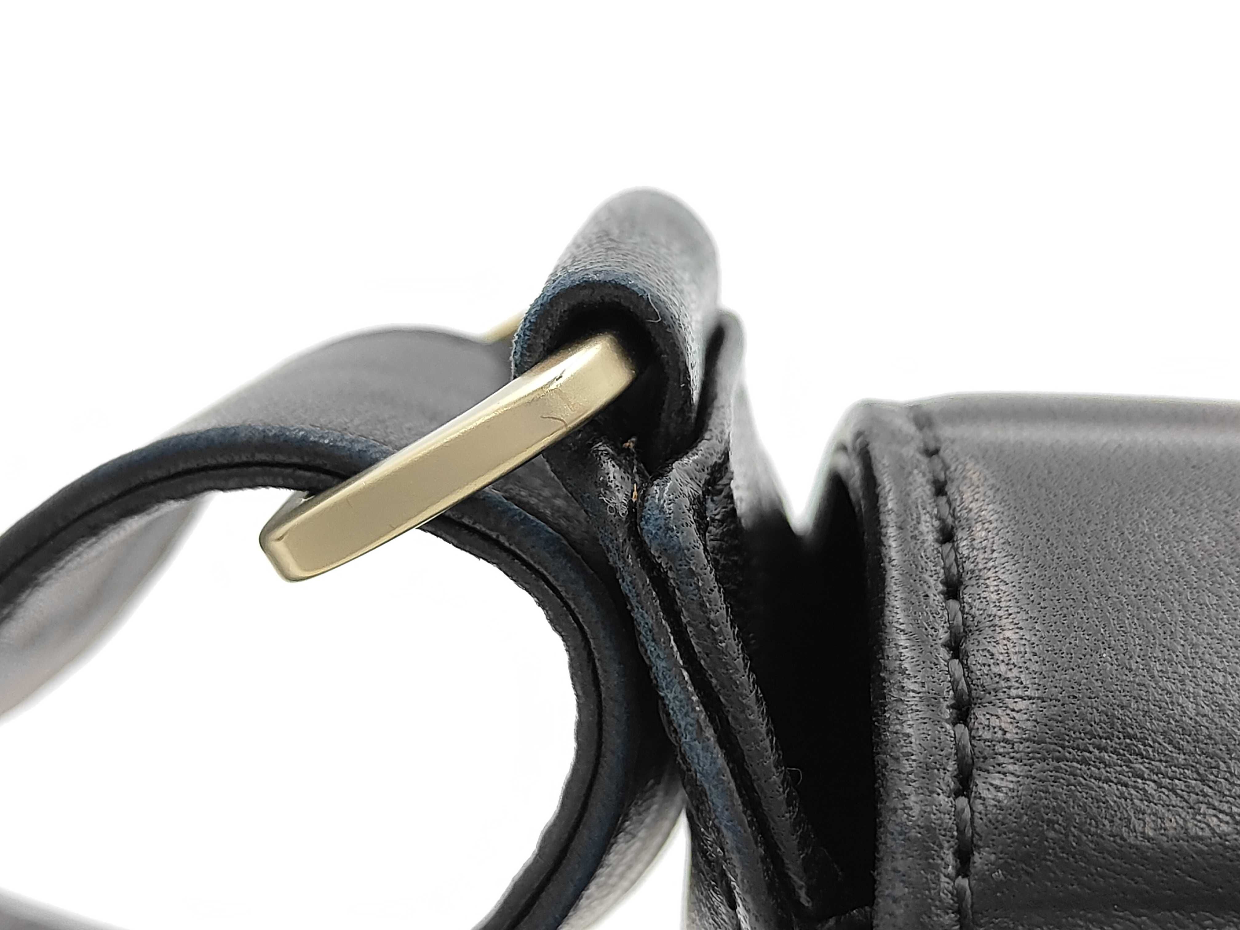 Chocolate Bar One-Shoulder Lambskin Black Shoulder Bag — view 5