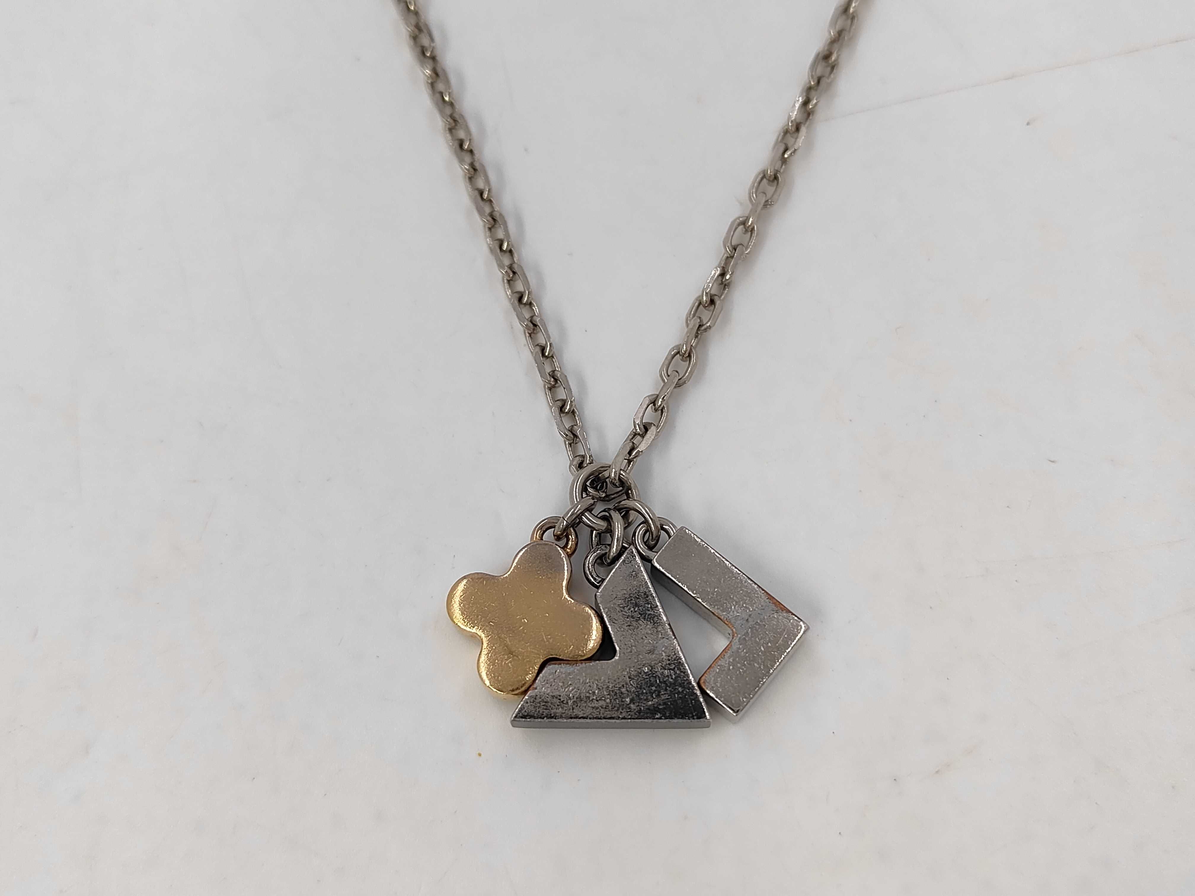 Pendant Letters Silver x Black M65252/LE0173 Necklace — view 2