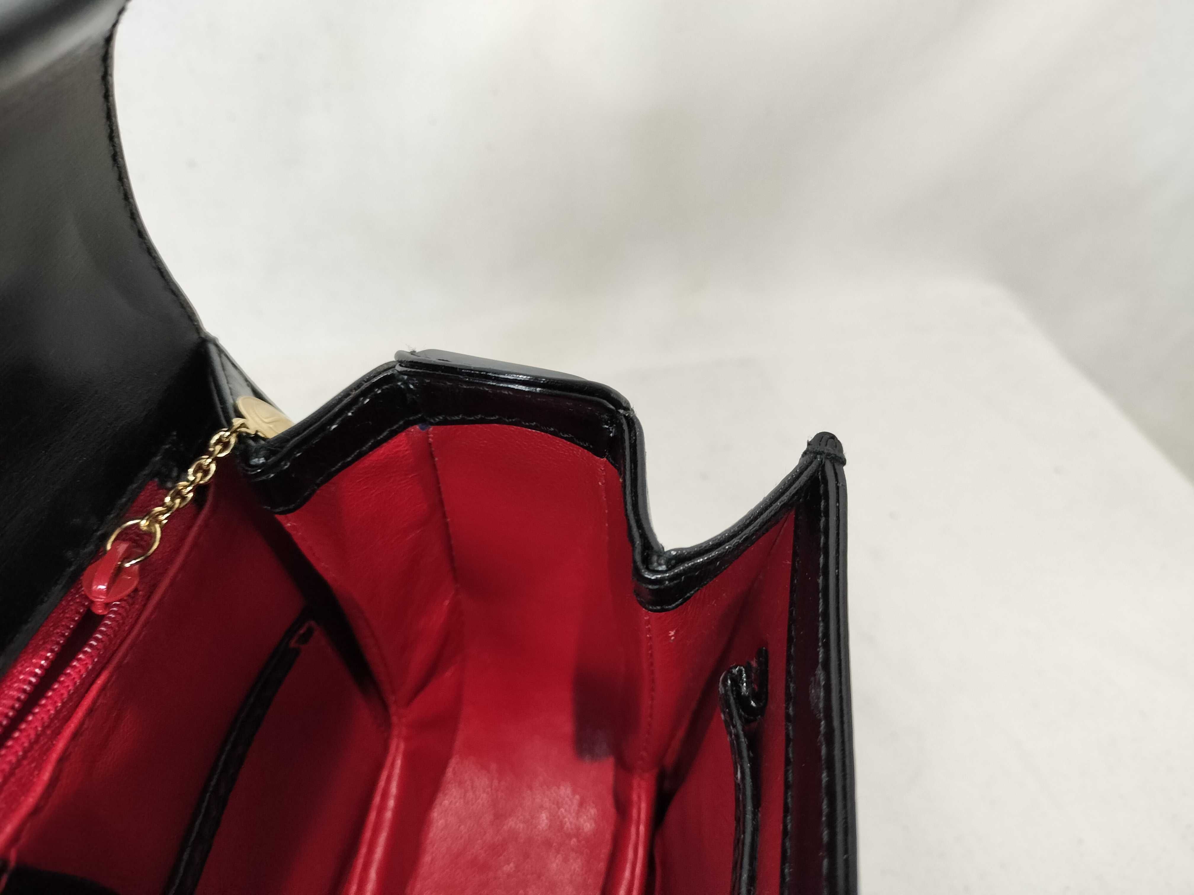 Bamboo Old Gucci Bamboo Leather 2-Way Handbag Black 000 Handbag — view 12