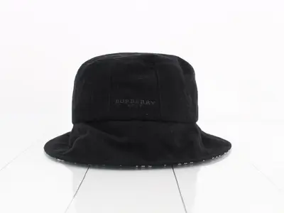 accessories, hats, bucket hat, check pattern, black