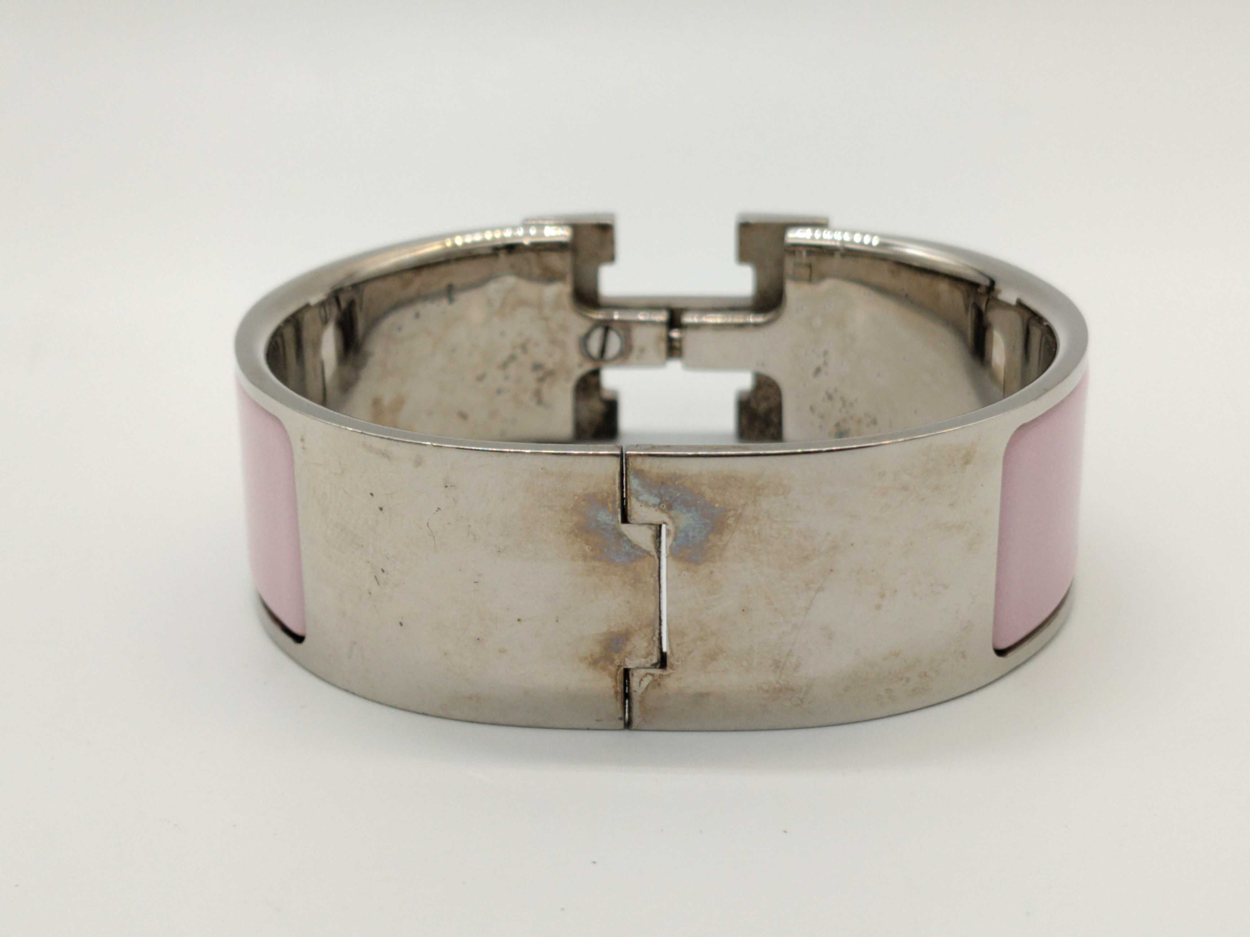 Hermès Clic Clac Silver Bracelet Bracelet/Bangle — view 2
