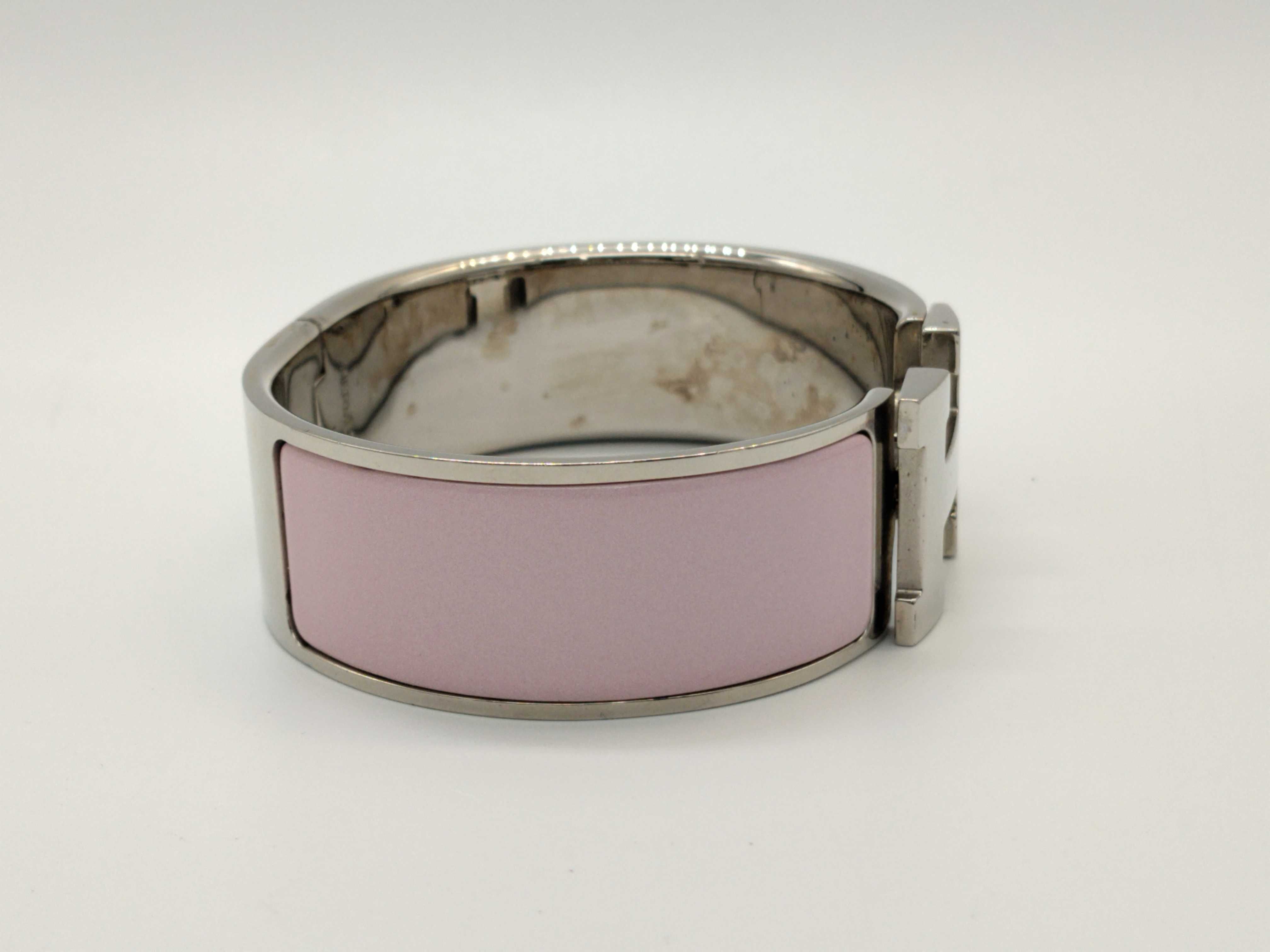 Hermès Clic Clac Silver Bracelet Bracelet/Bangle — view 3