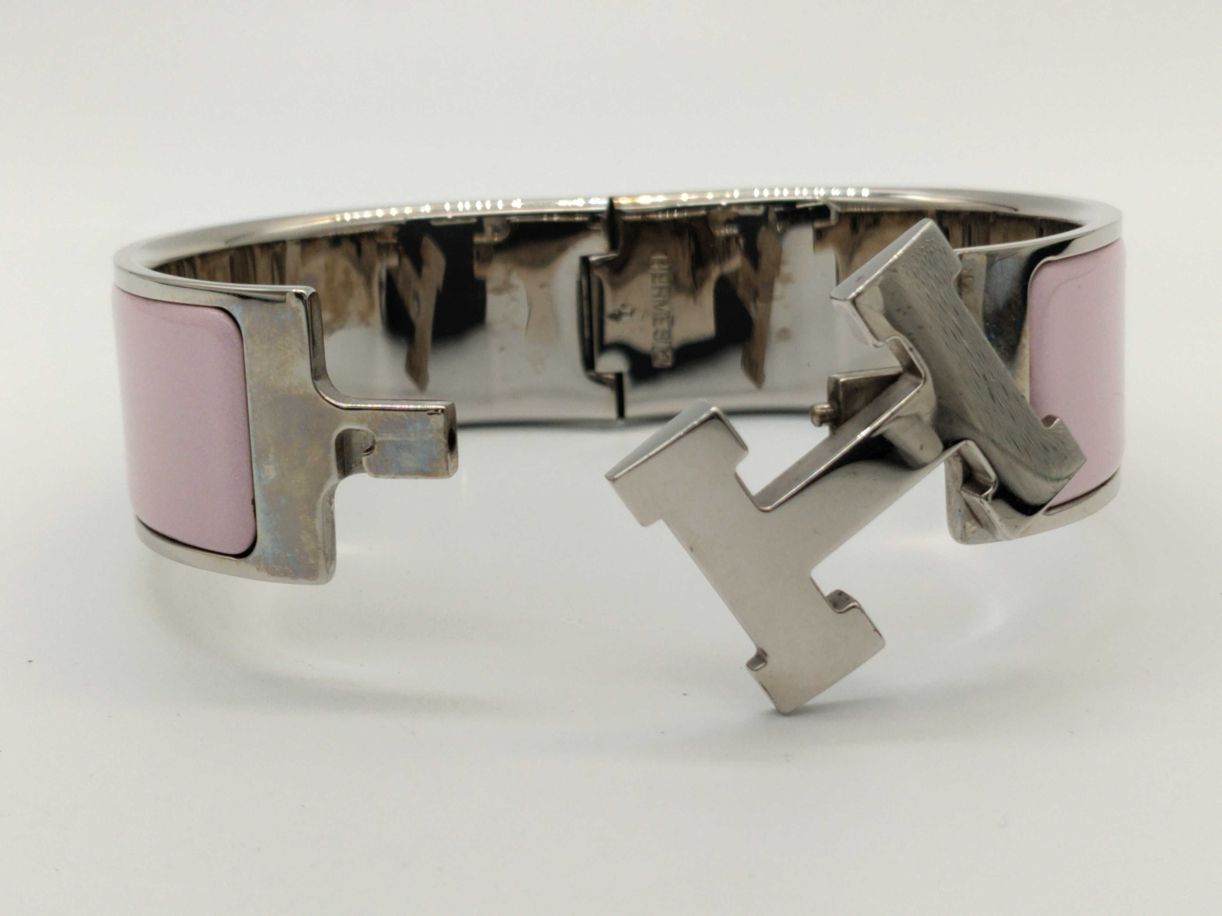 Hermès Clic Clac Silver Bracelet Bracelet/Bangle — view 6