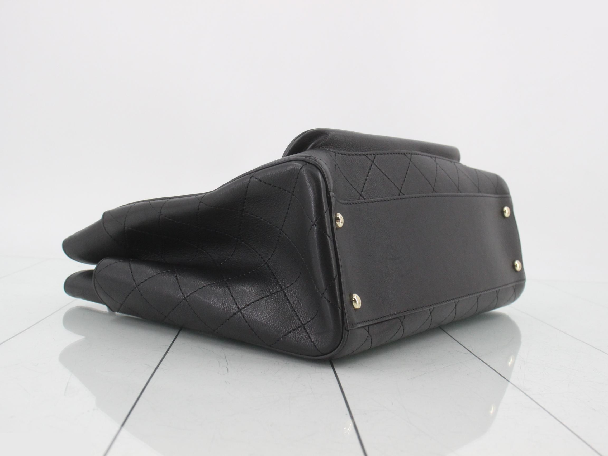 Matelassé Small Shopping Bag, 2-Way, Leather, Black, Serial Number 28, with Sticker — view 5