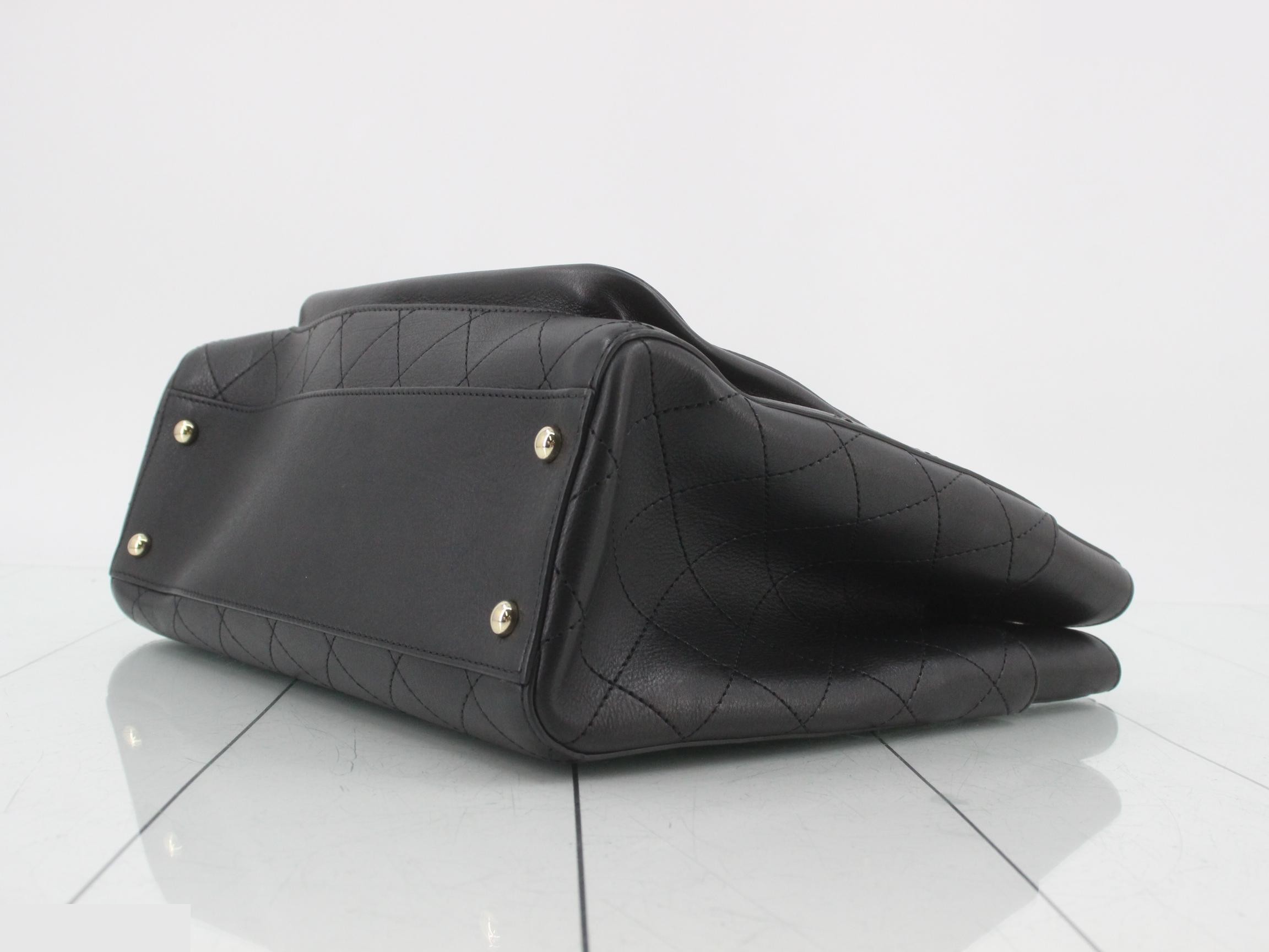 Matelassé Small Shopping Bag, 2-Way, Leather, Black, Serial Number 28, with Sticker — view 6