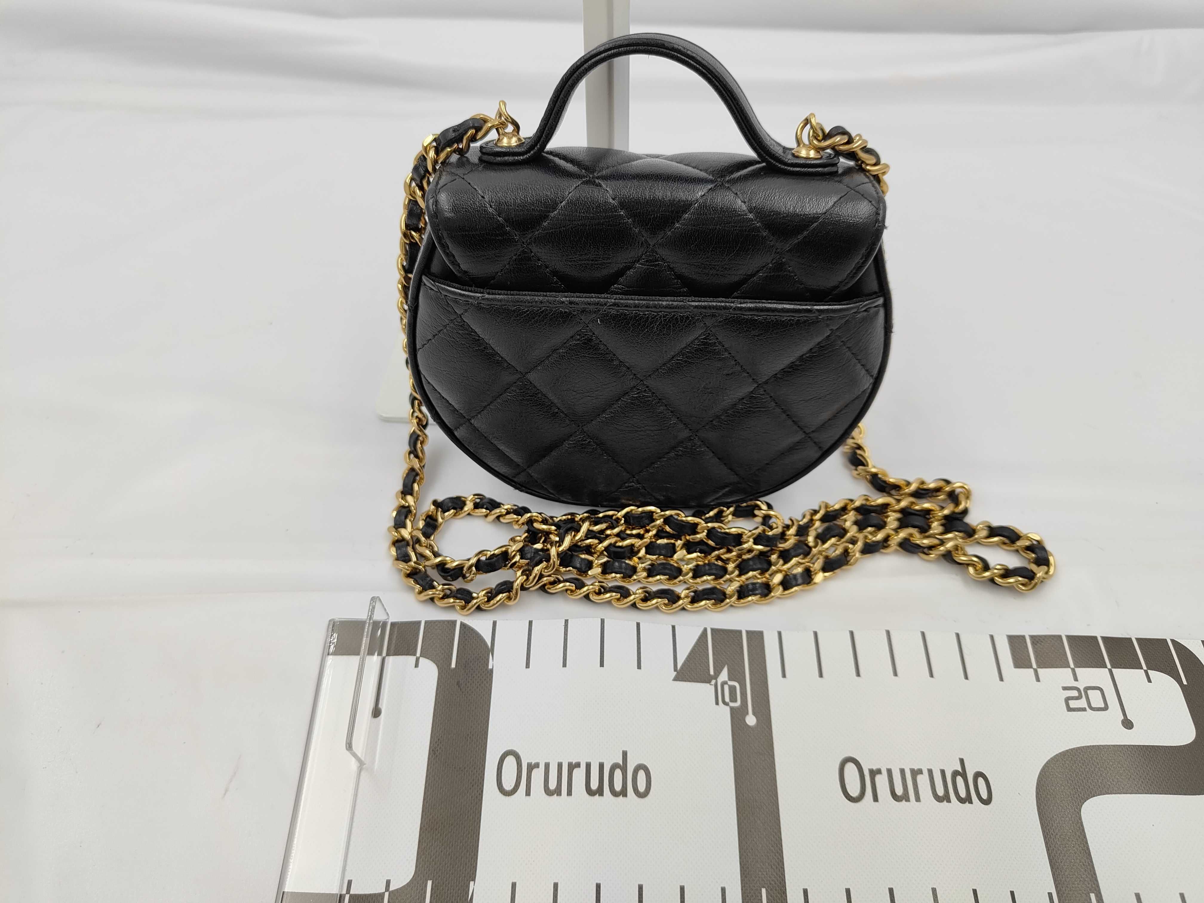 Matelassé Top Handle Black Gold Hardware Random Serial Number Shoulder Bag — view 2