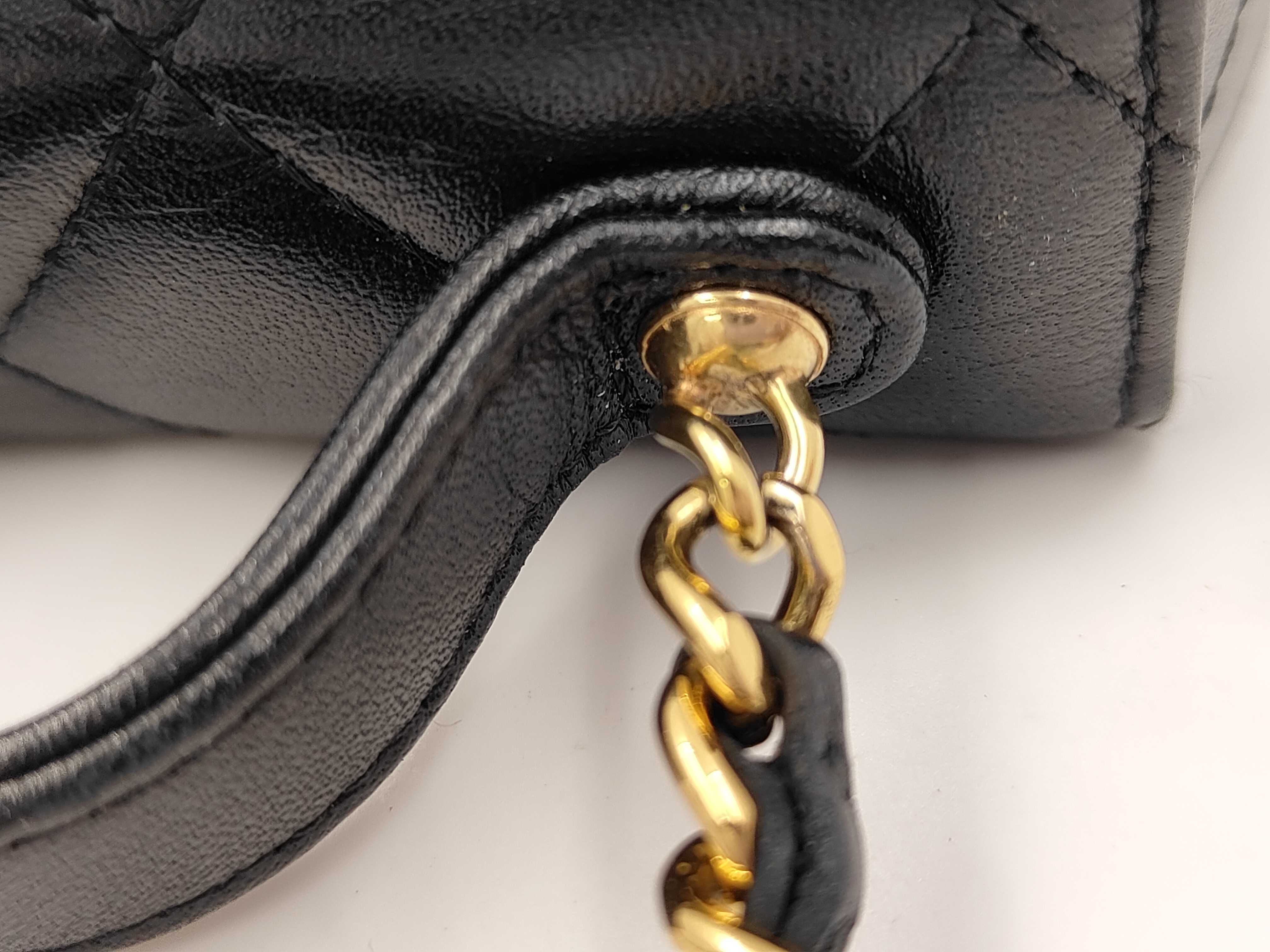 Matelassé Top Handle Black Gold Hardware Random Serial Number Shoulder Bag — view 5