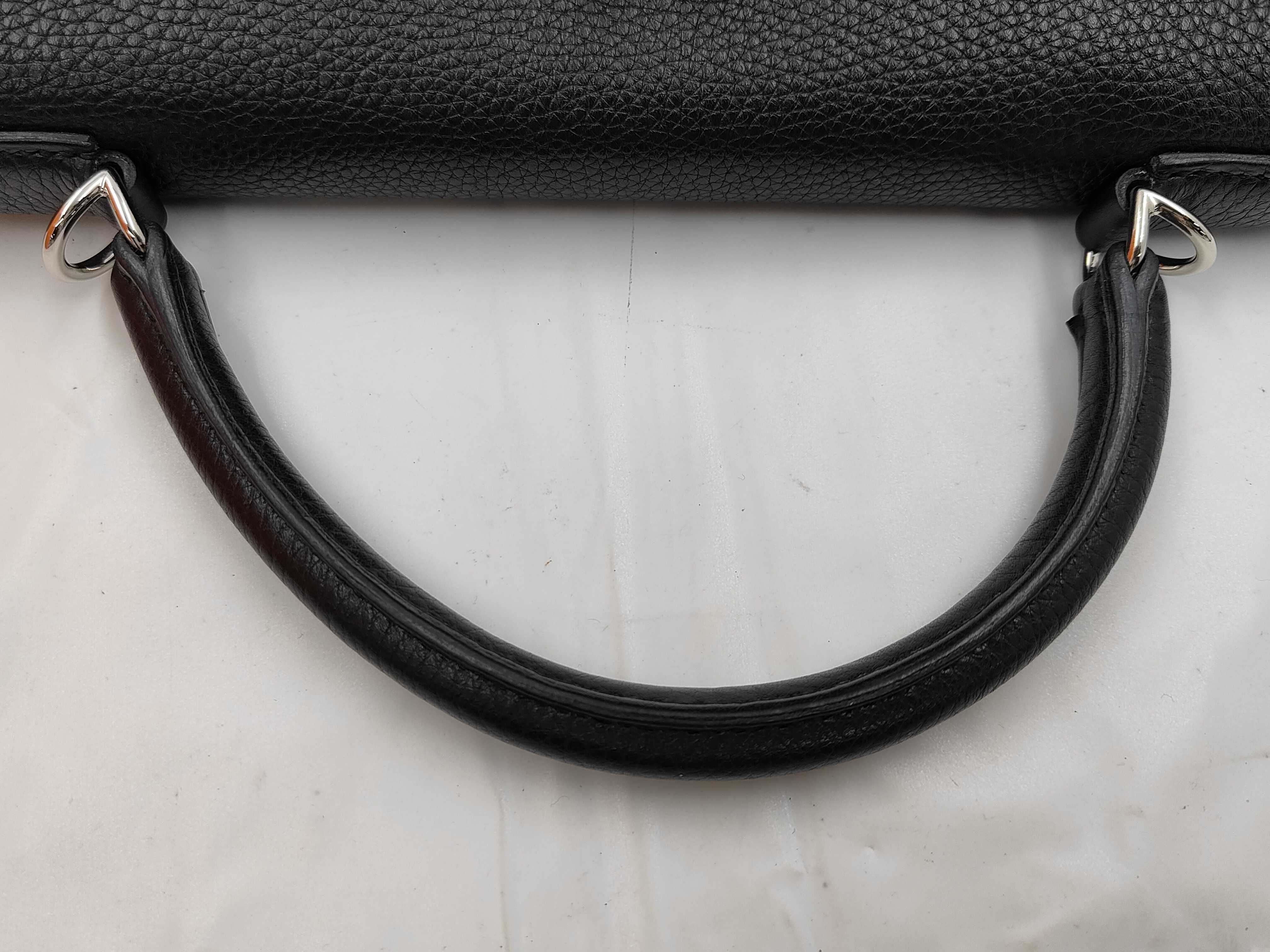 Kelly 32 Togo Leather, Black with Silver Hardware, Inside Stitching, N Stamp, 2-Way Handbag — view 3