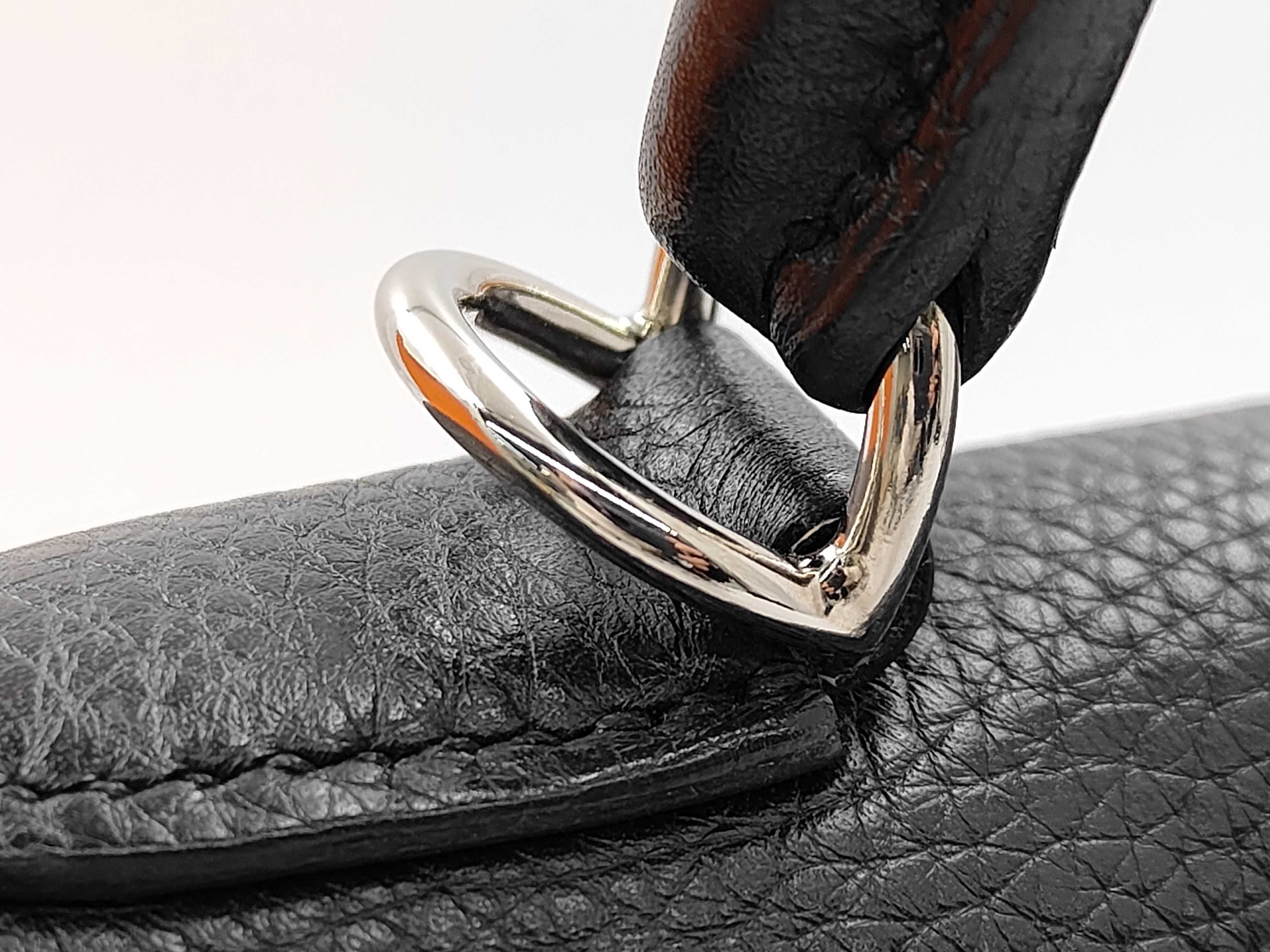 Kelly 32 Togo Leather, Black with Silver Hardware, Inside Stitching, N Stamp, 2-Way Handbag — view 5
