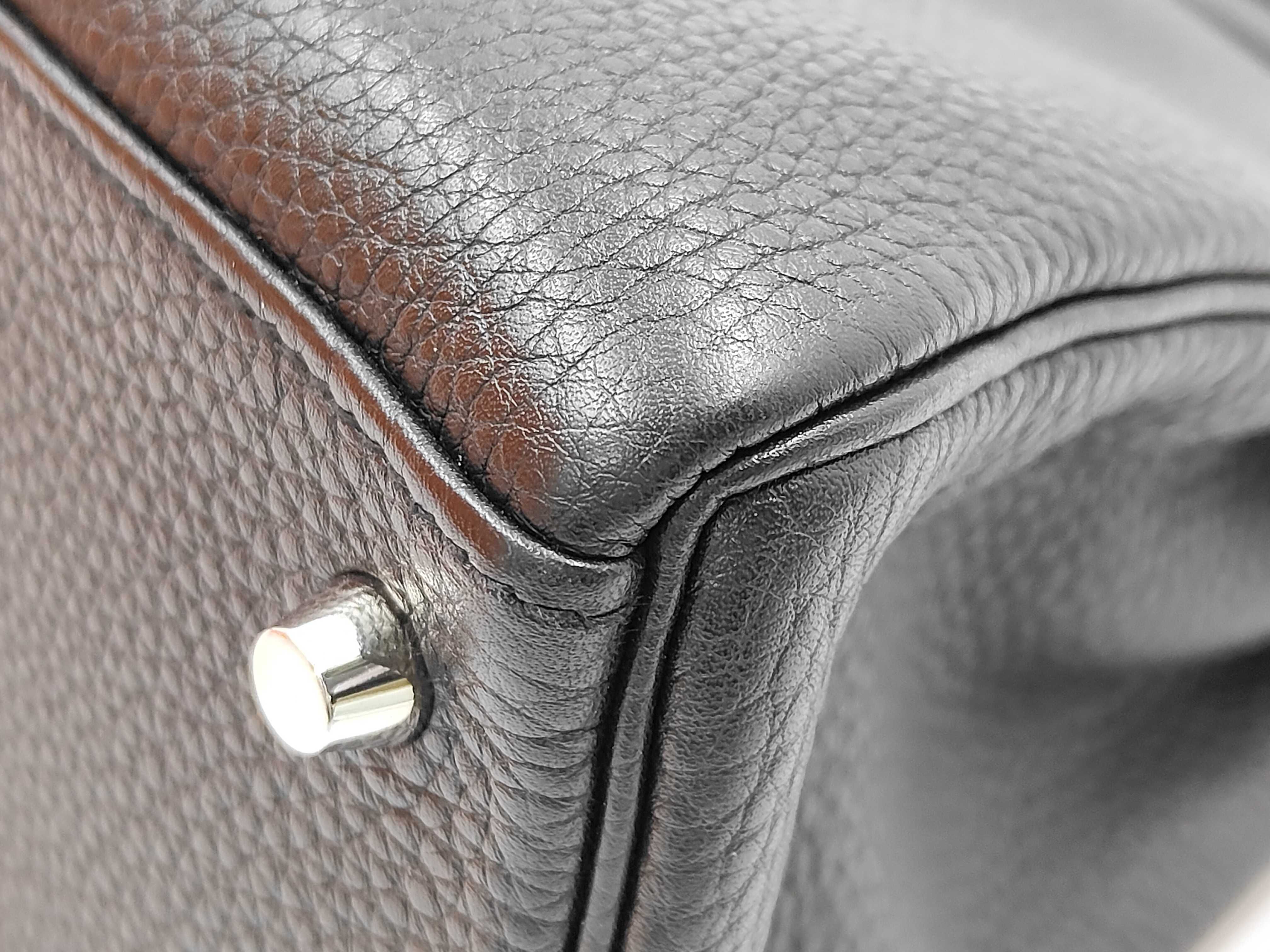 Kelly 32 Togo Leather, Black with Silver Hardware, Inside Stitching, N Stamp, 2-Way Handbag — view 6