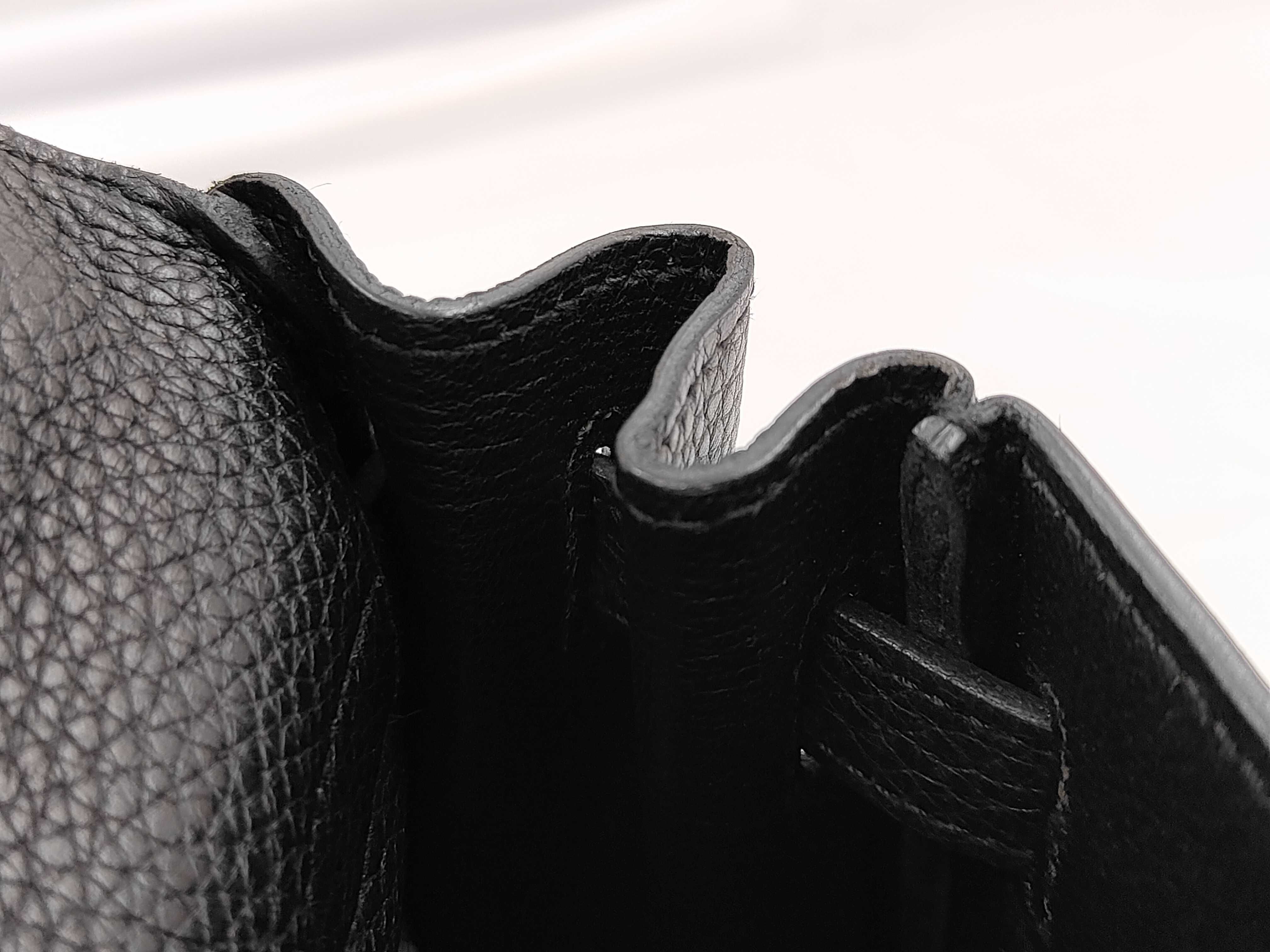 Kelly 32 Togo Leather, Black with Silver Hardware, Inside Stitching, N Stamp, 2-Way Handbag — view 9