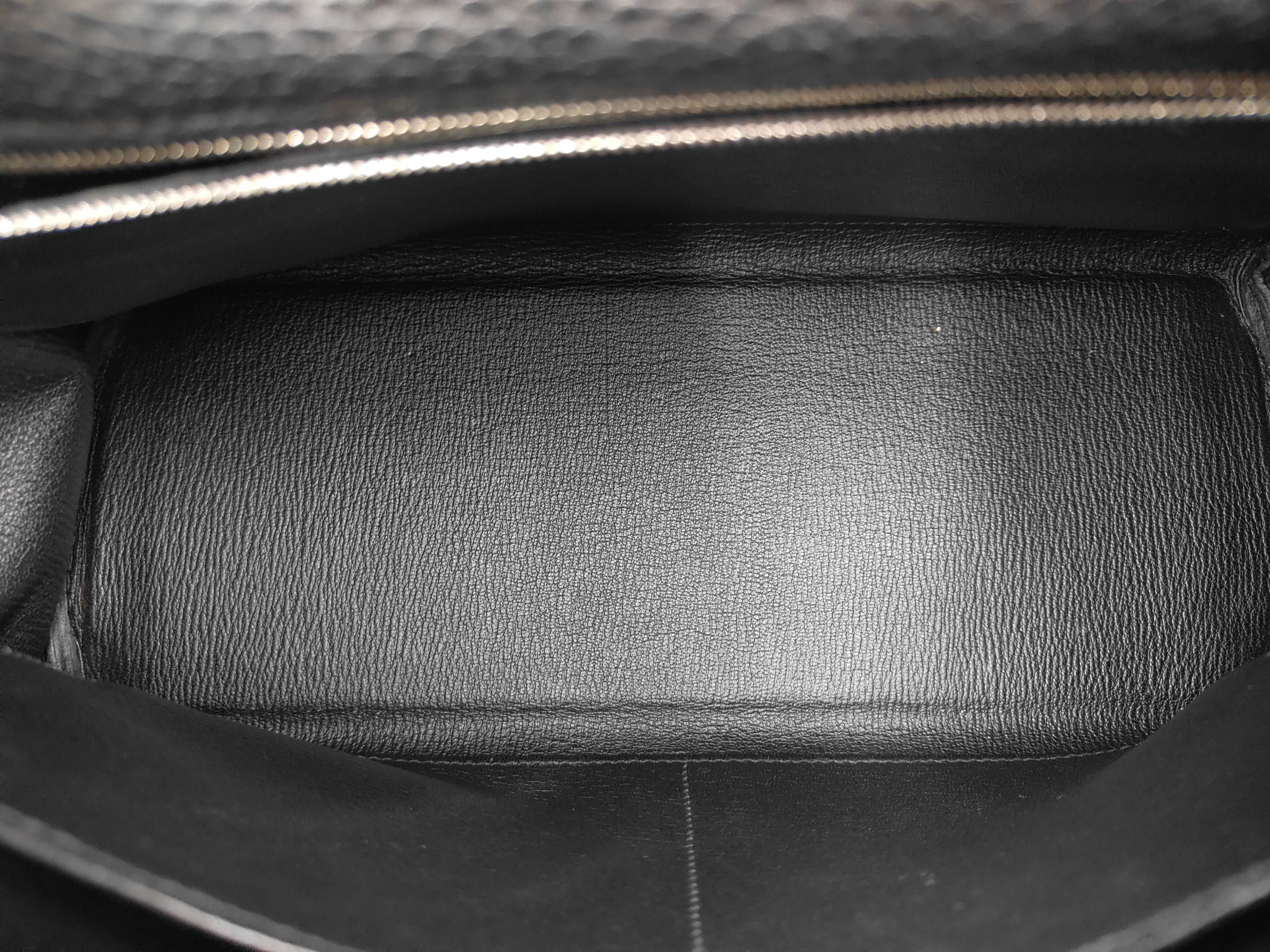 Kelly 32 Togo Leather, Black with Silver Hardware, Inside Stitching, N Stamp, 2-Way Handbag — view 10